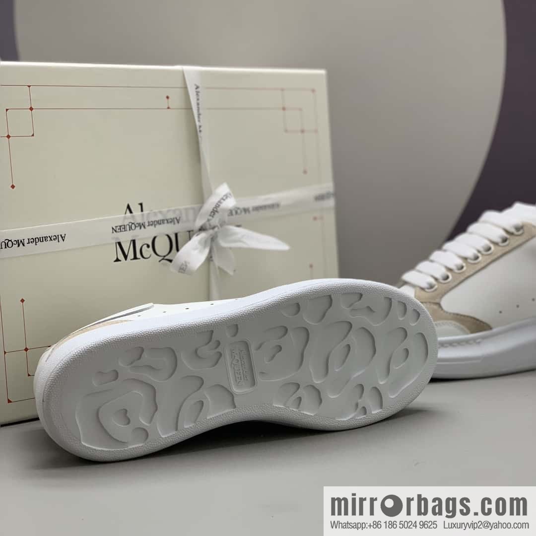 Alexander McQueen White Apricot Unisex Sneakers