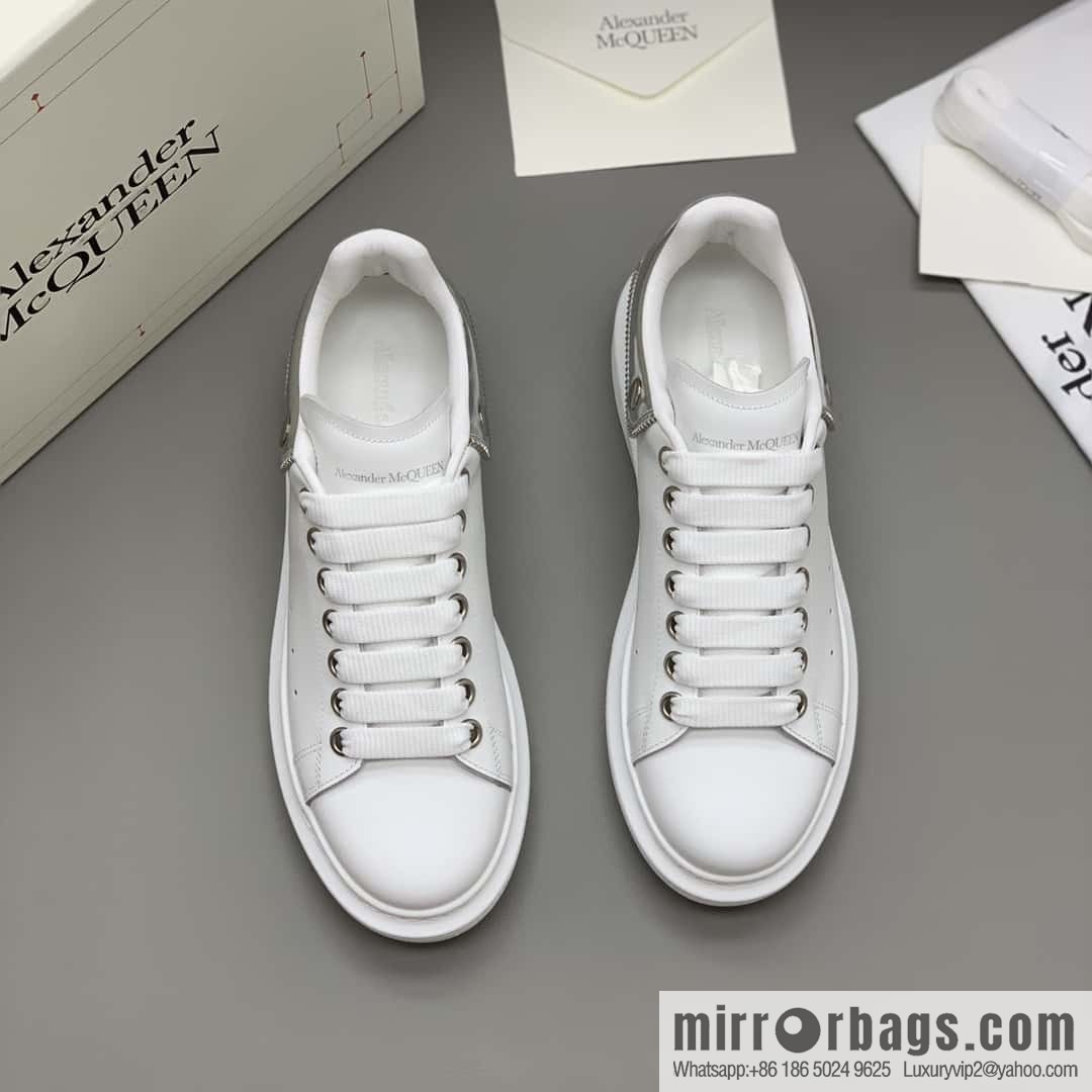 Alexander McQueen Silver zipper Unisex sneakers