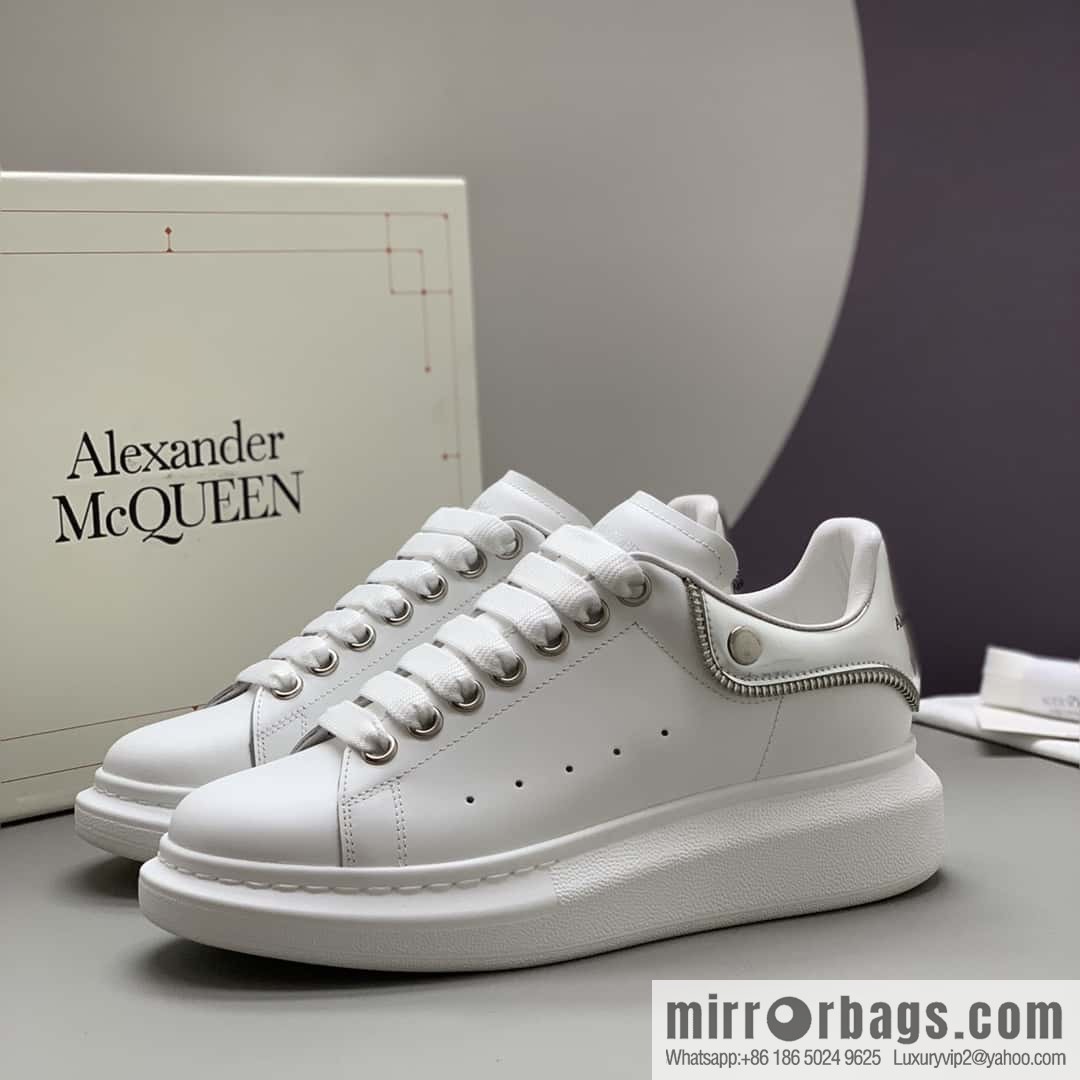 Alexander McQueen Silver zipper Unisex sneakers