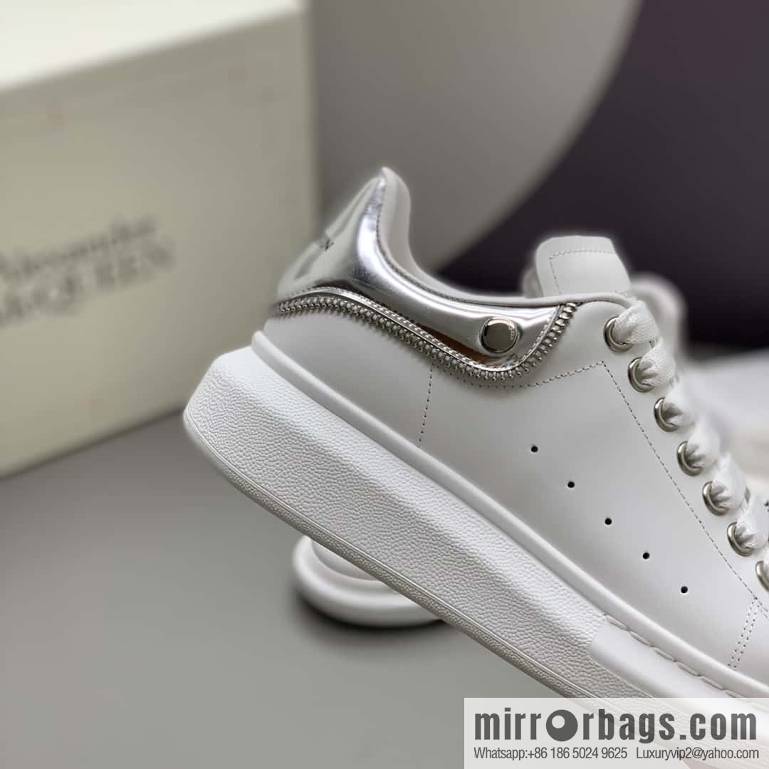 Alexander McQueen Silver zipper Unisex sneakers