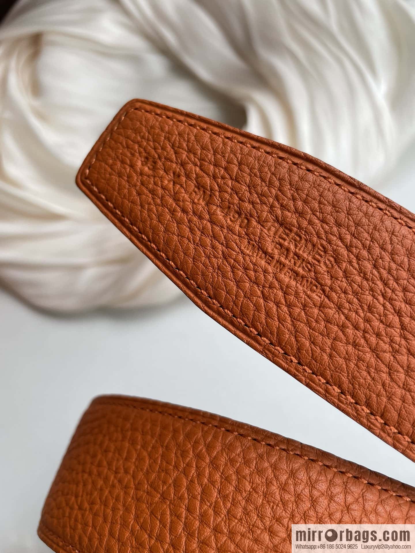 HERMES-Hermès, Double H Diamond Metal Buckle Men's 3.8cm Belt
