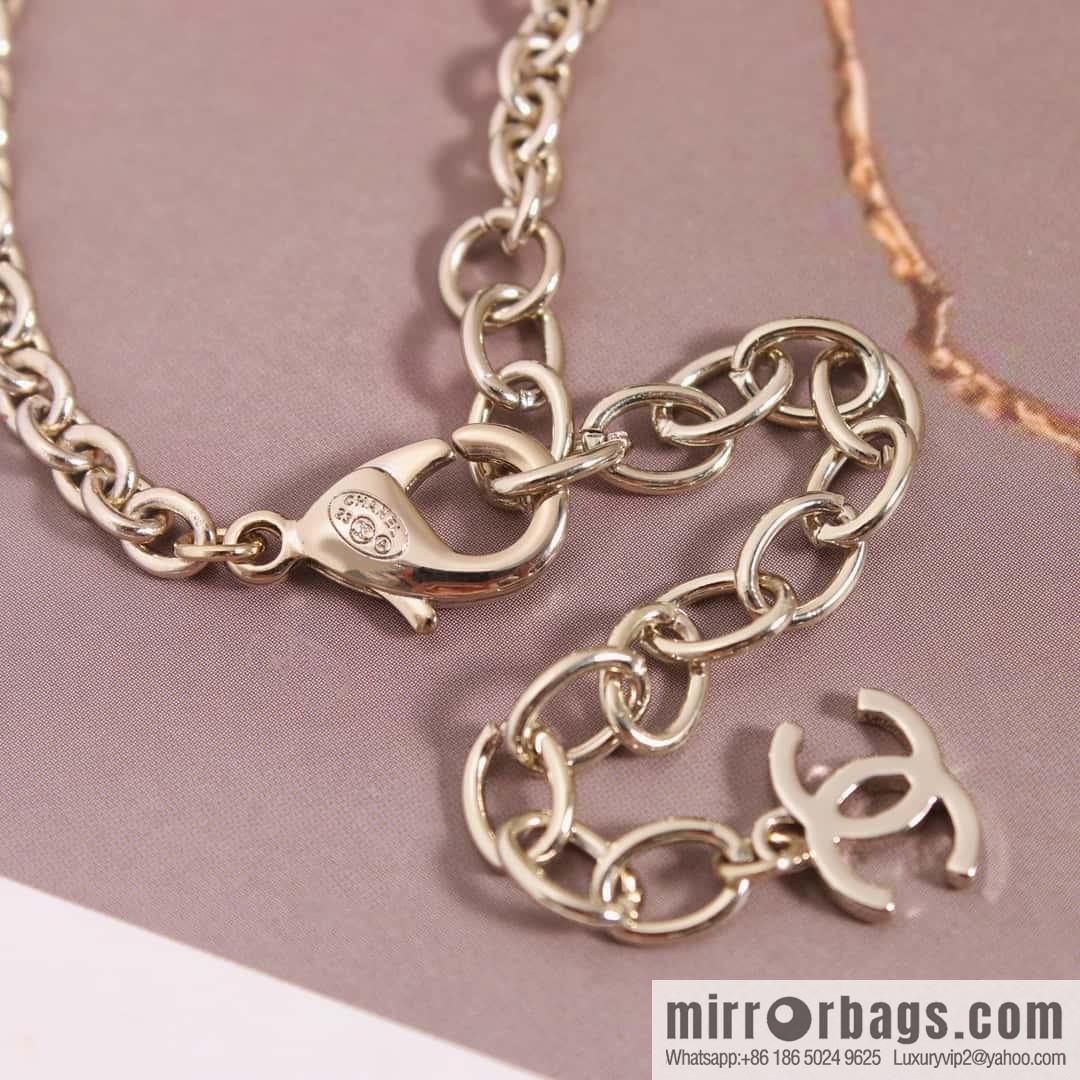 New ☑️ Chanel Double C Half Diamond Necklace