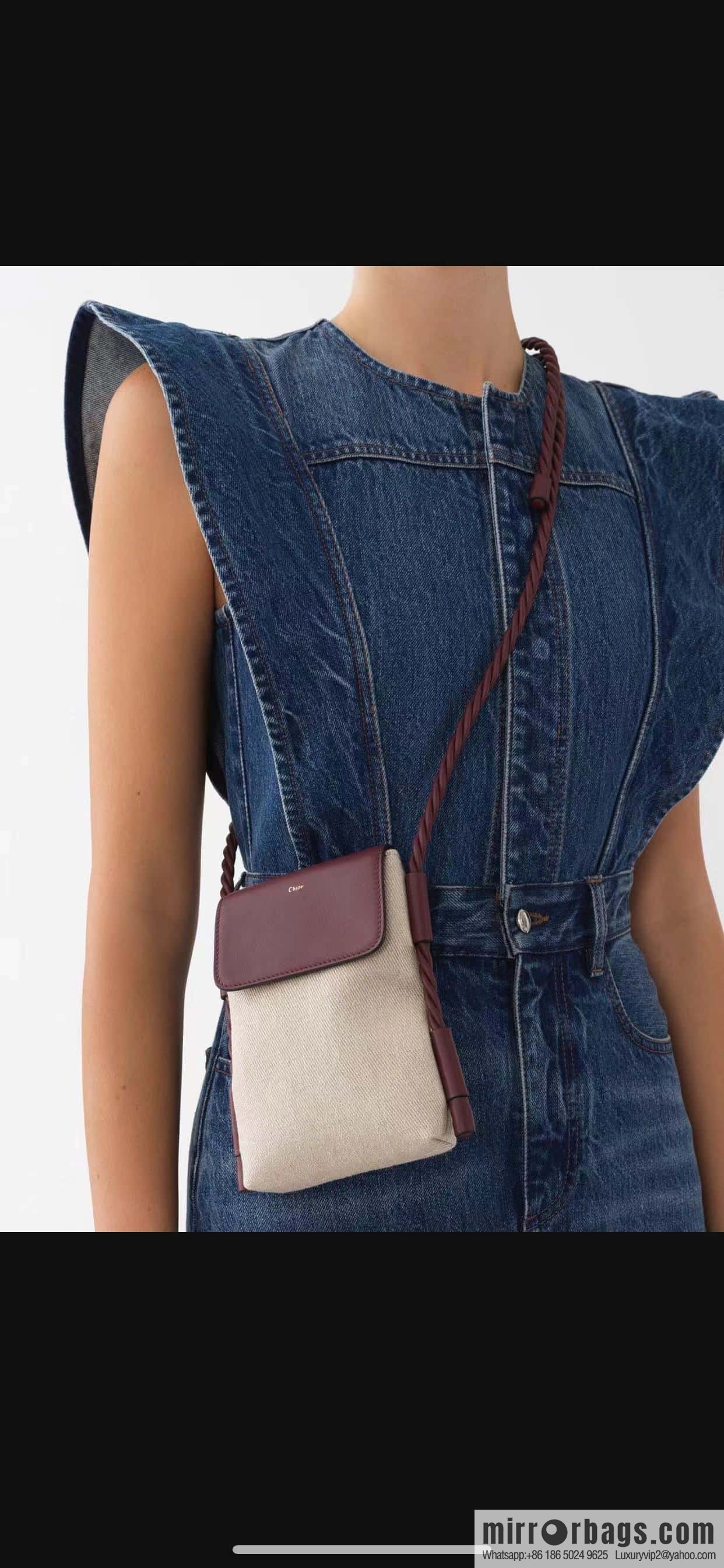 Chloe key X burgundy cloth