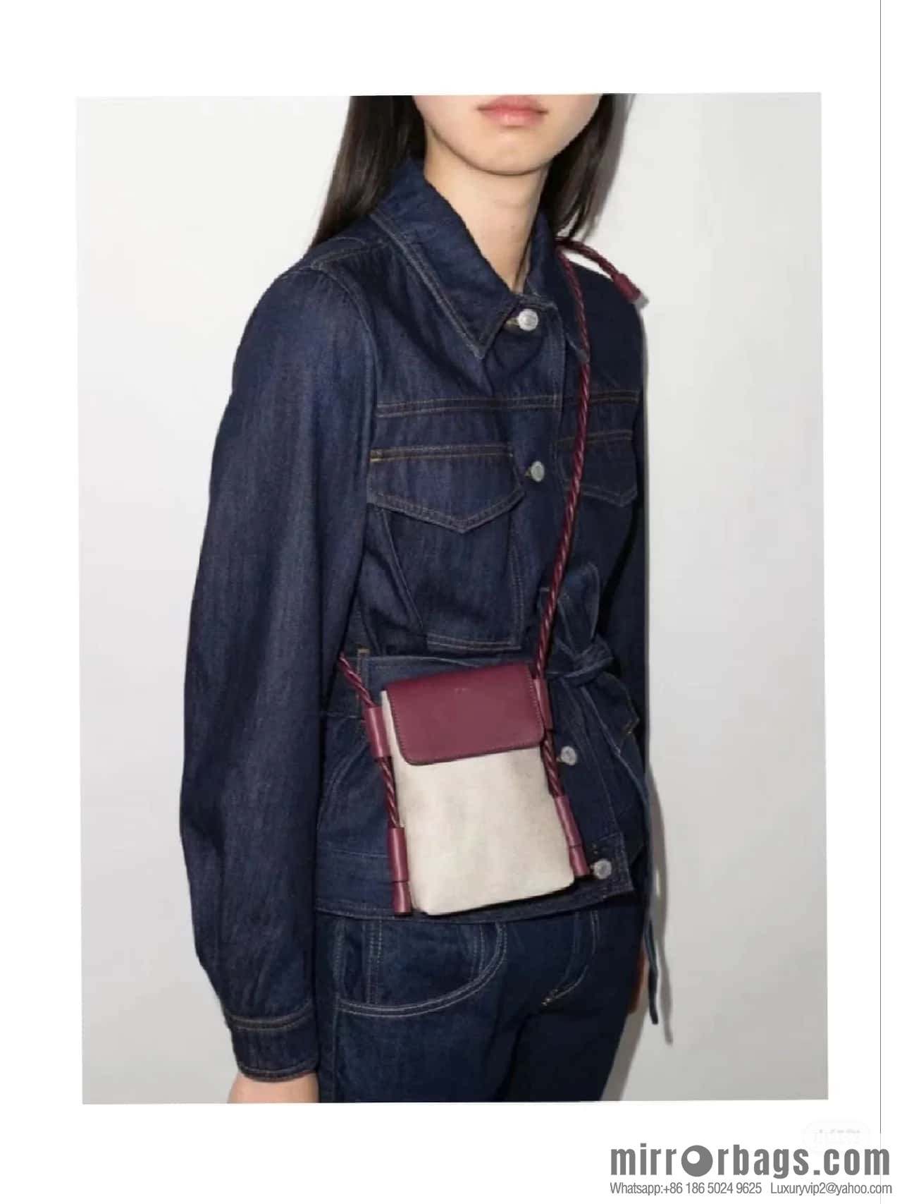 Chloe key X burgundy cloth