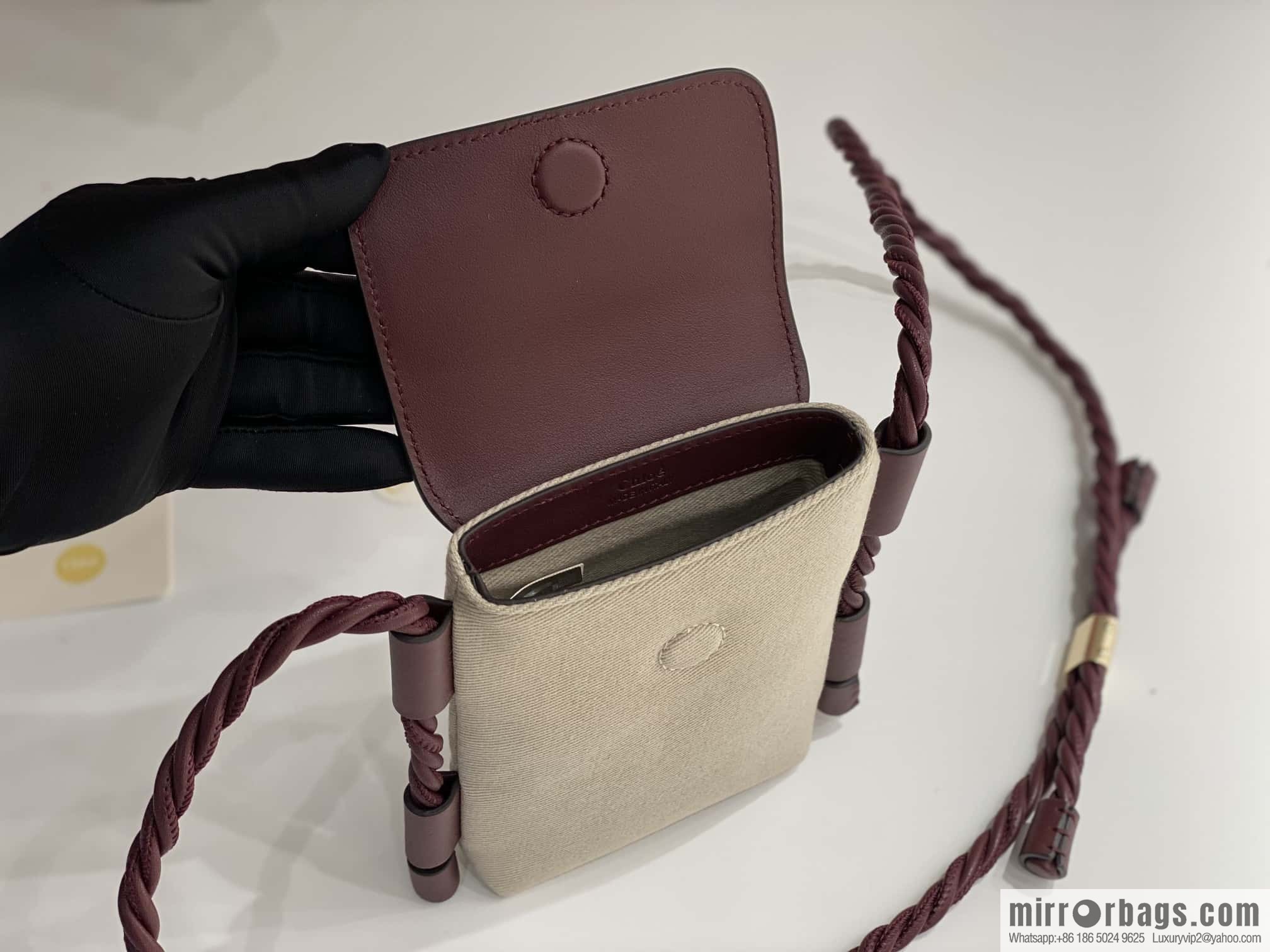 Chloe key X burgundy cloth