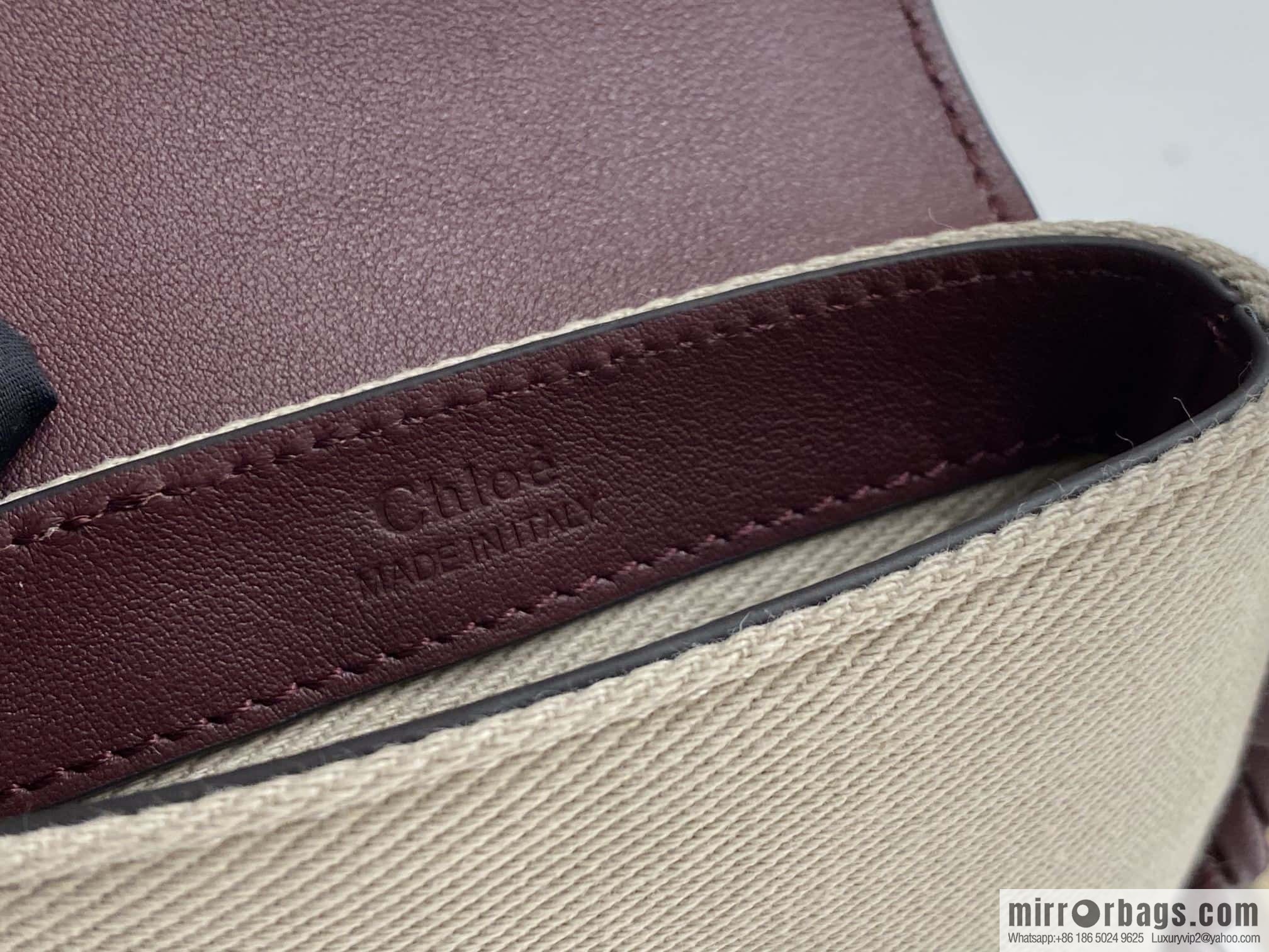 Chloe key X burgundy cloth