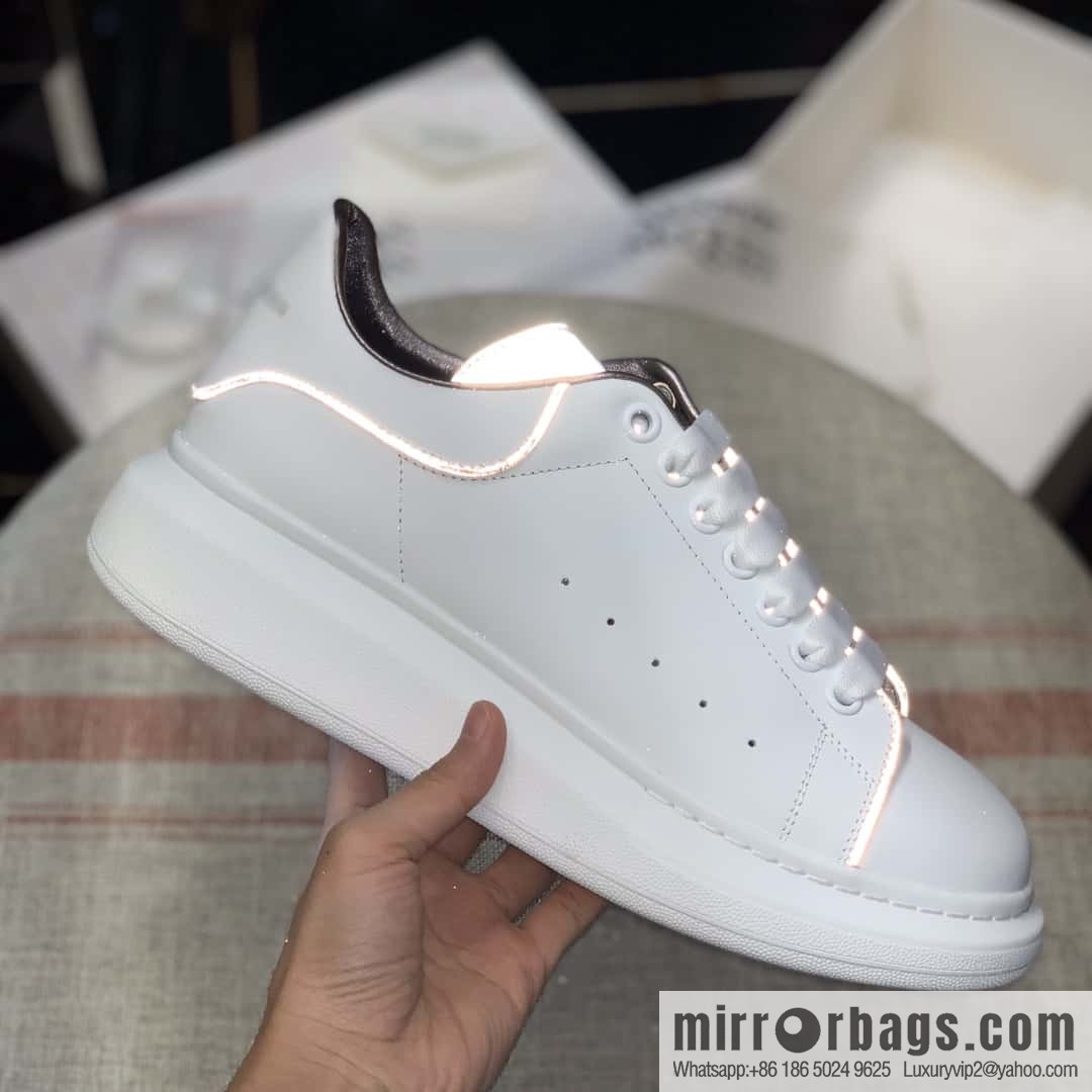 Alexander McQueen White Fluorescent Unisex Sneakers
