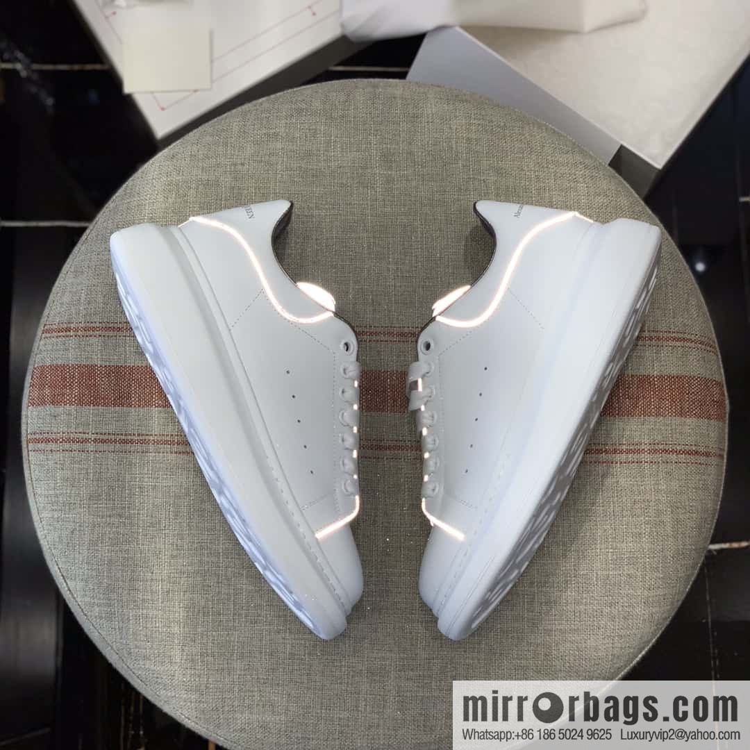 Alexander McQueen White Fluorescent Unisex Sneakers
