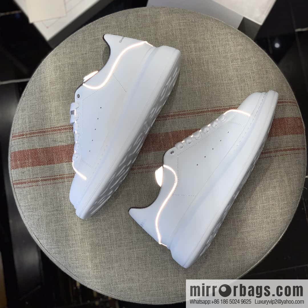 Alexander McQueen White Fluorescent Unisex Sneakers