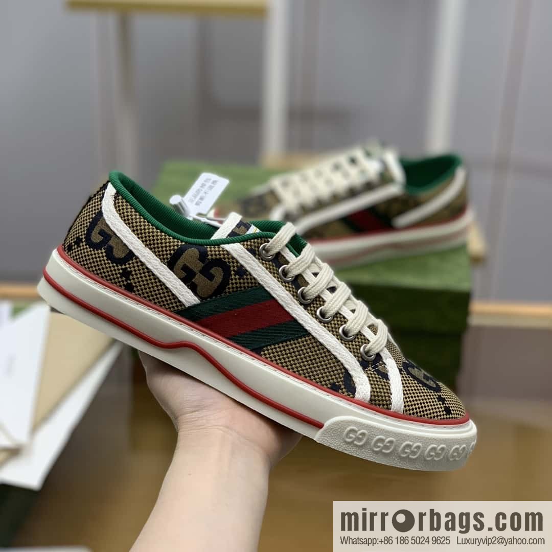 GUCCI Light Purple Super Double G canvas 1977 Unisex sneakers