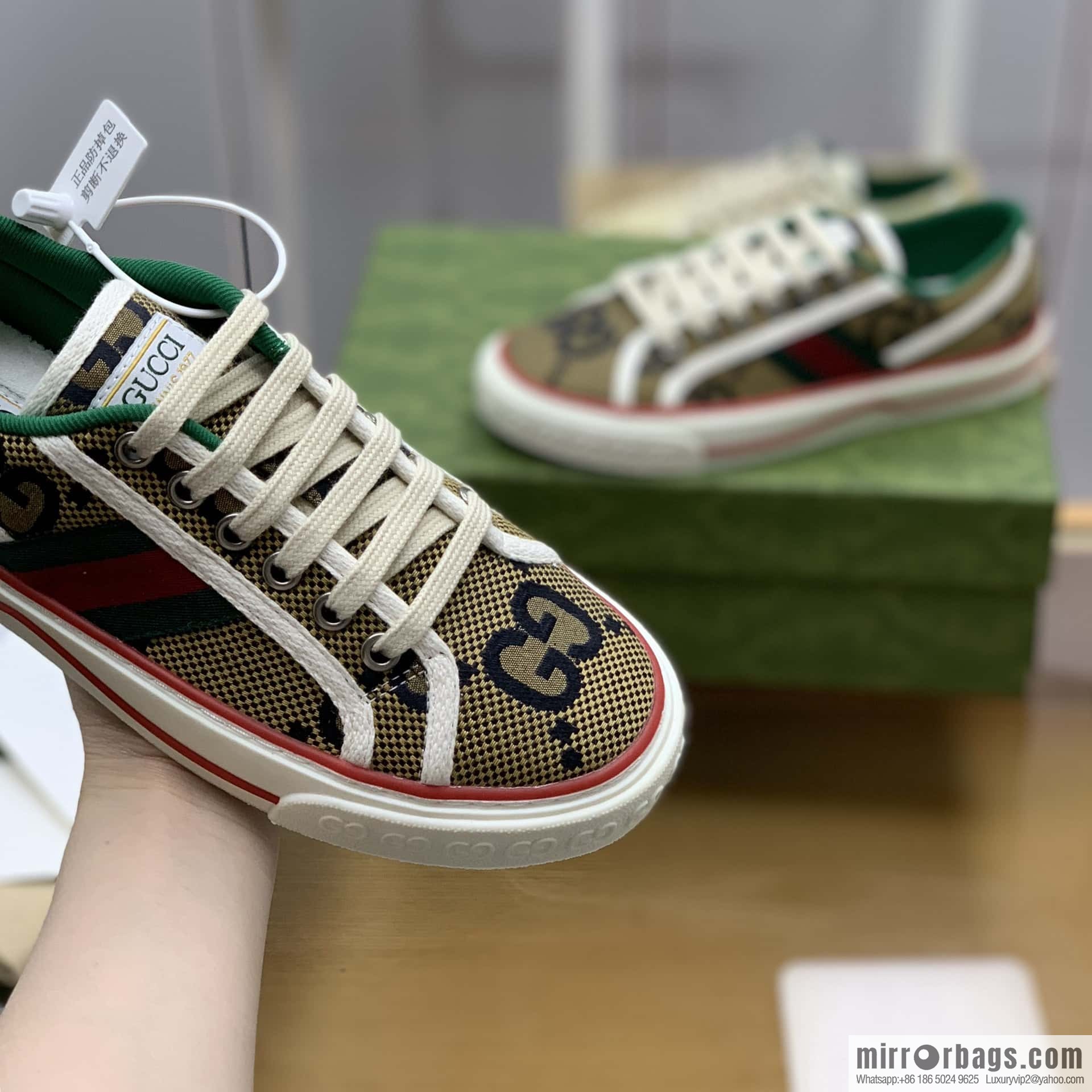 GUCCI Light Purple Super Double G canvas 1977 Unisex sneakers