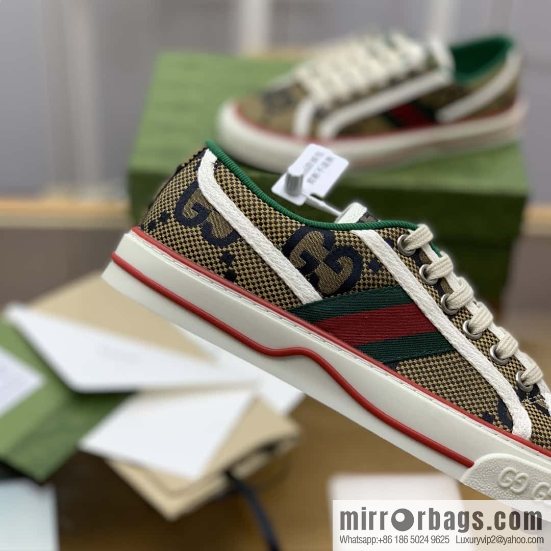 GUCCI Light Purple Super Double G canvas 1977 Unisex sneakers