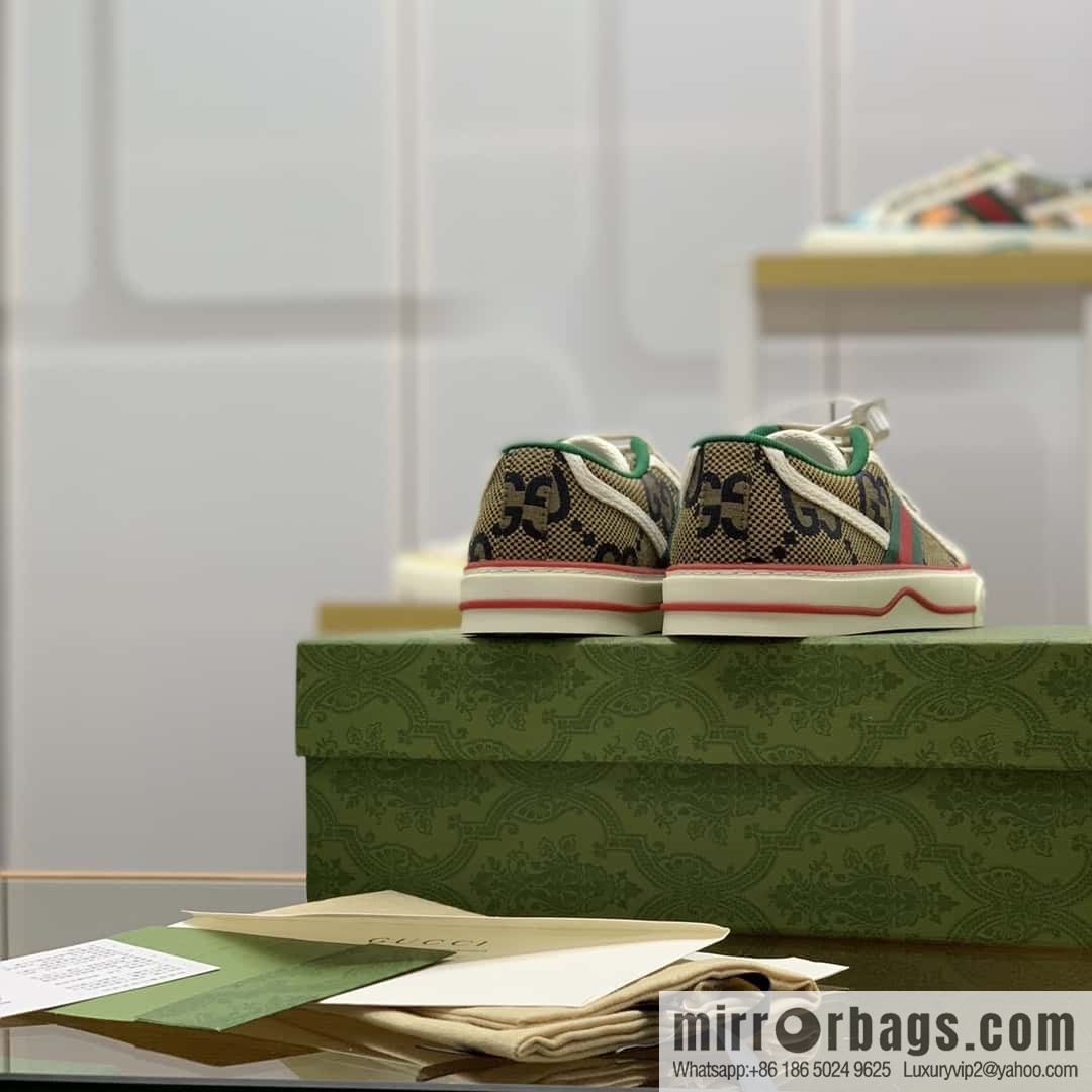 GUCCI Light Purple Super Double G canvas 1977 Unisex sneakers