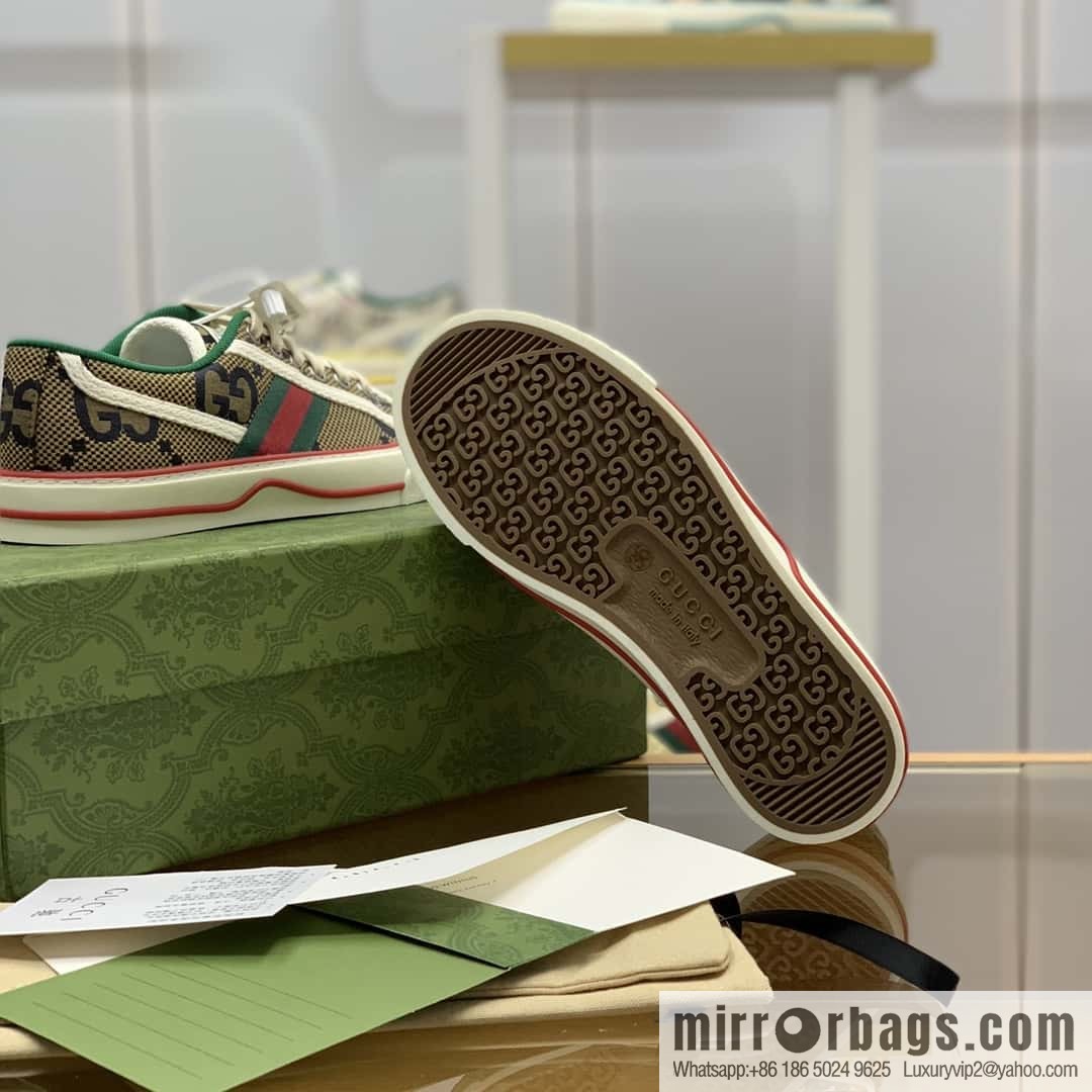 GUCCI Light Purple Super Double G canvas 1977 Unisex sneakers