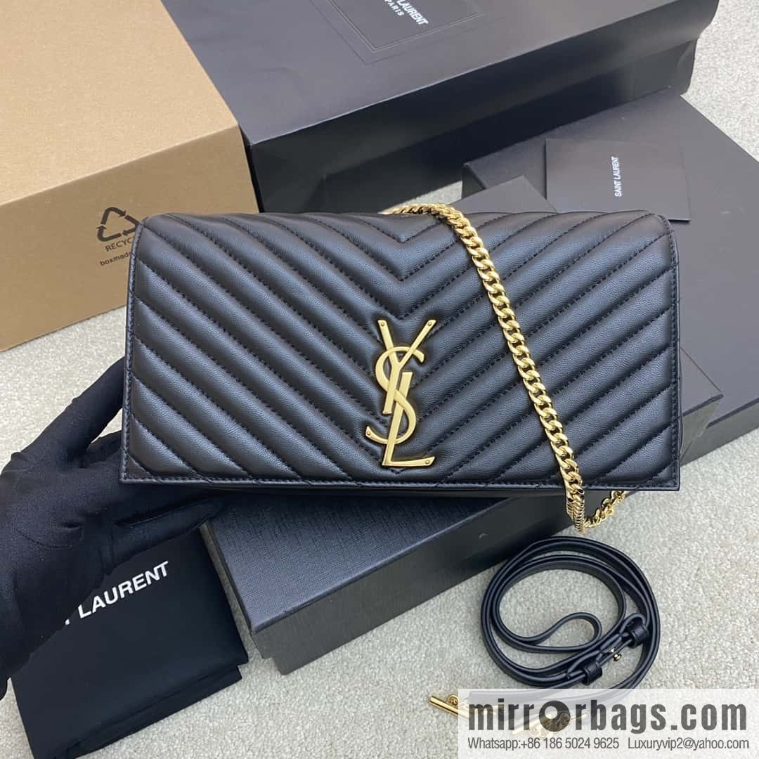 KATE 99 quilted sheepskin handbag black sheepskin/gold Model: 604276