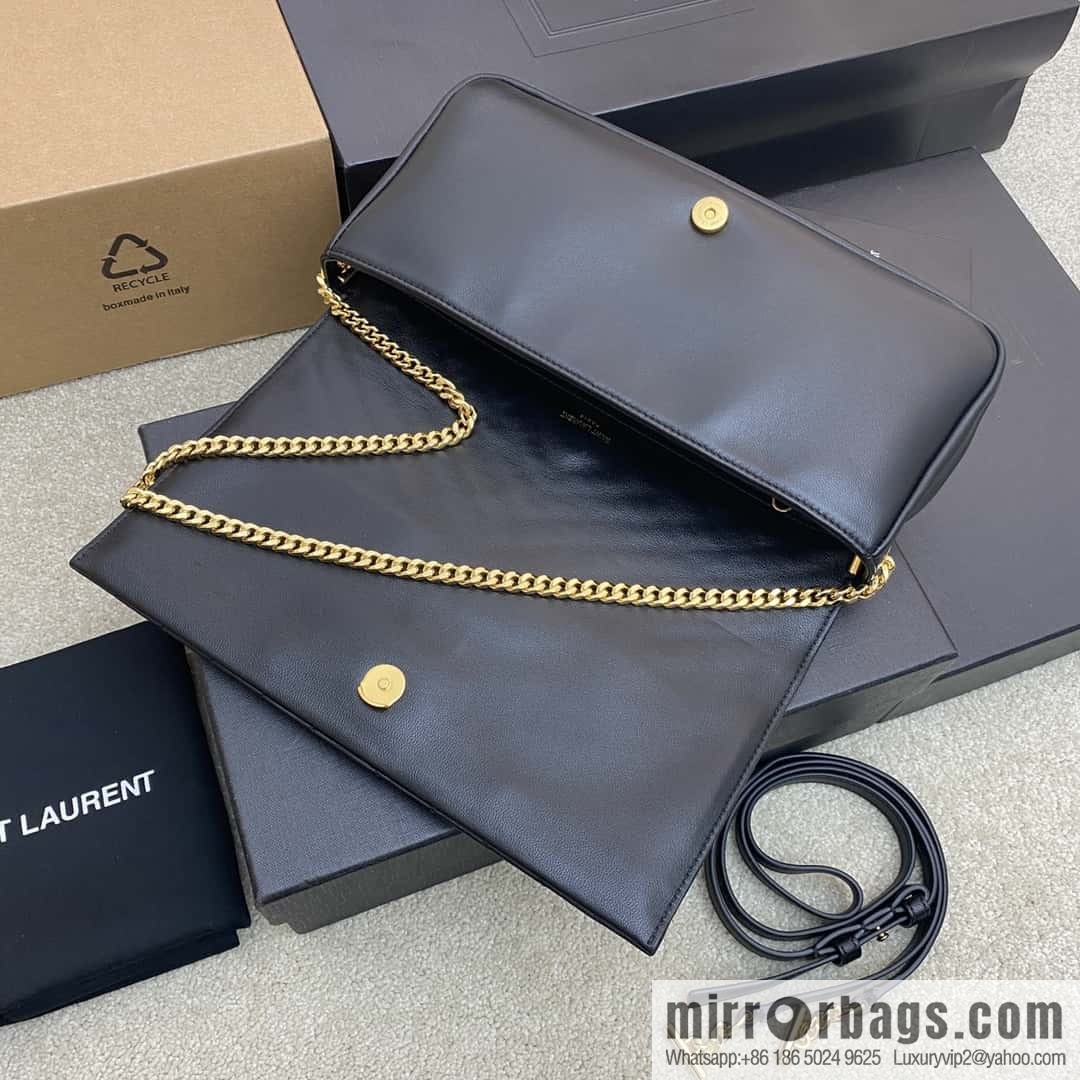 KATE 99 quilted sheepskin handbag black sheepskin/gold Model: 604276