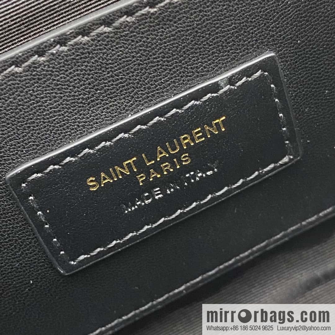 YSL new 𝑬𝒏𝒗𝒆𝒍𝒐𝒑𝒆# small 21CM original grain embossed quilted pattern leather envelope milk model: 600915 white ball pattern/gold buckle
