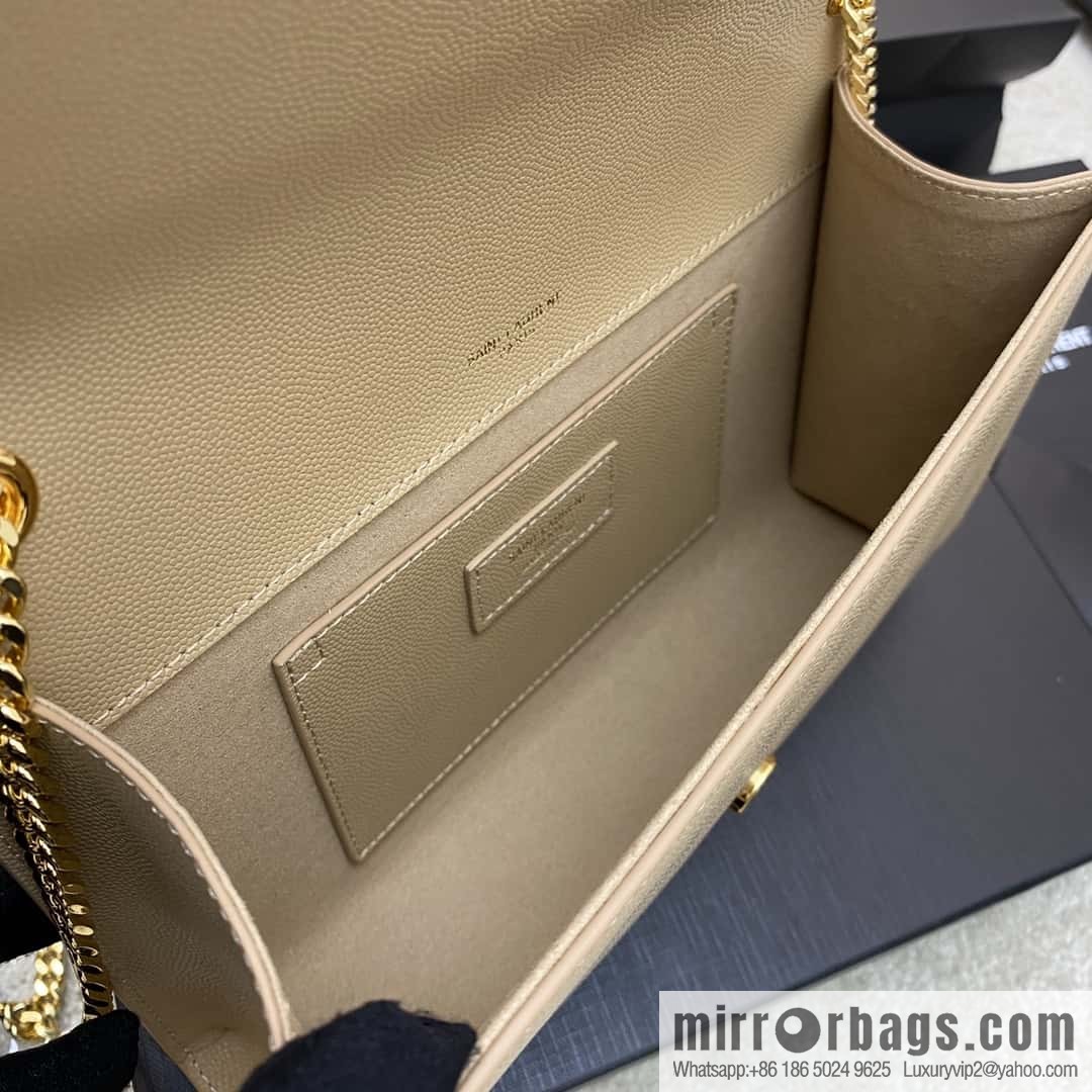 Y's most classic style Kate chain strap crossbody bag apricot ball pattern/gold buckle Model: 354021