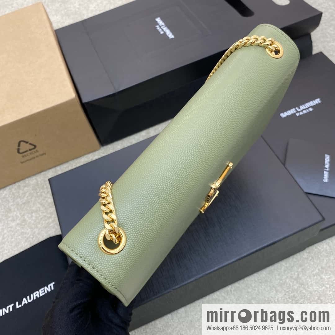 Y's most classic style Kate chain strap crossbody bag avocado green ball pattern/gold buckle Model: 354021