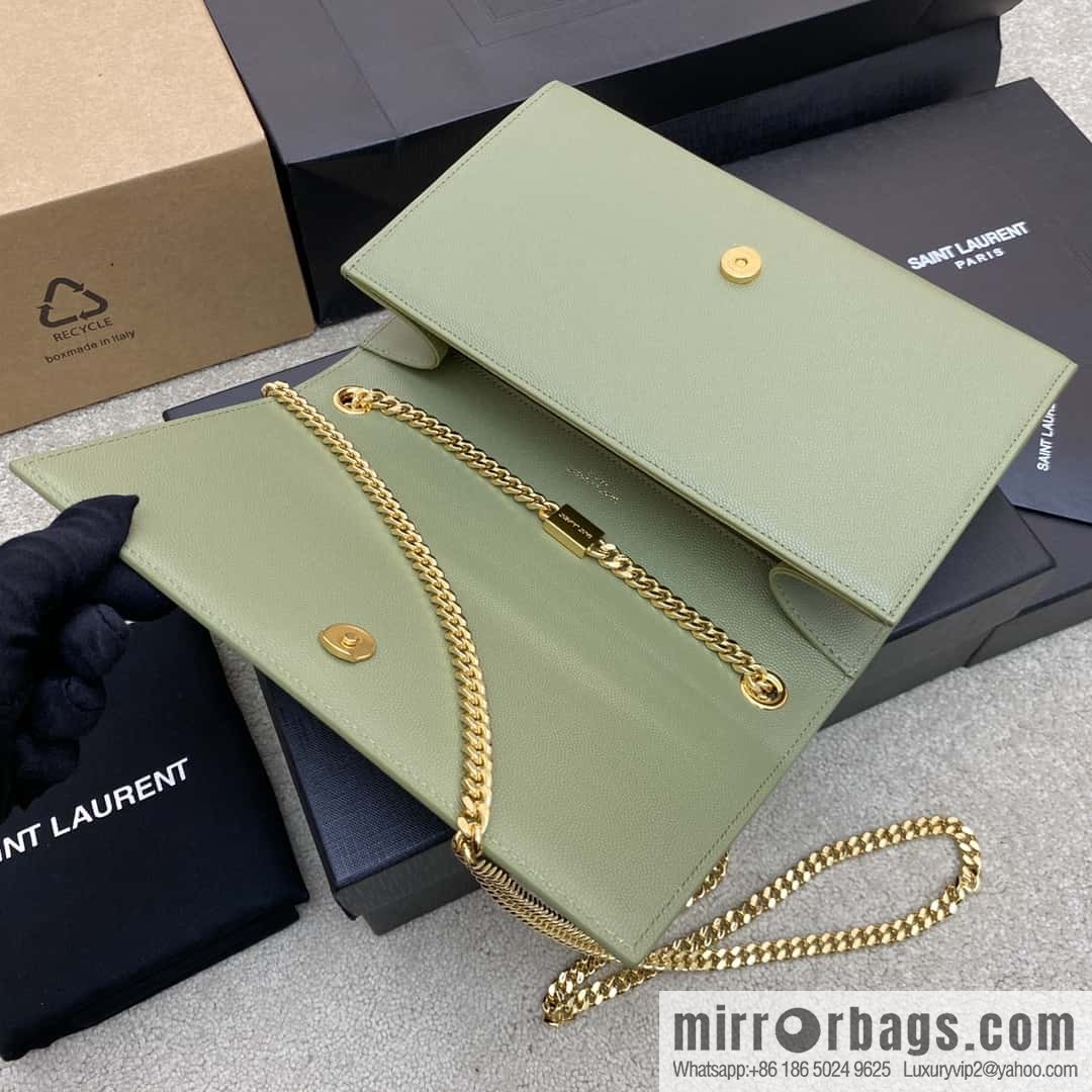 Y's most classic style Kate chain strap crossbody bag avocado green ball pattern/gold buckle Model: 354021