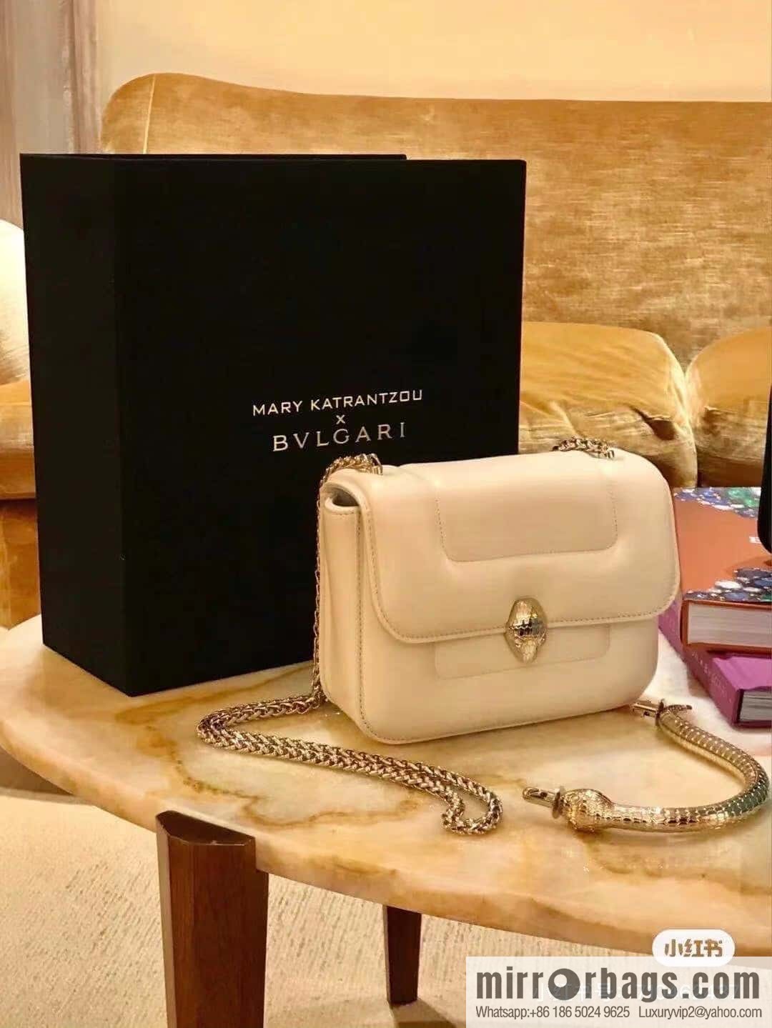 BVLGARI Bulgari small sheepskin snakehead bag Model: 291071