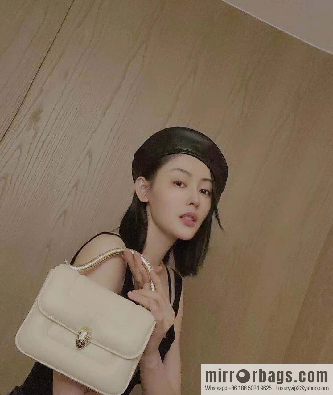 BVLGARI Bulgari small sheepskin snakehead bag Model: 291071