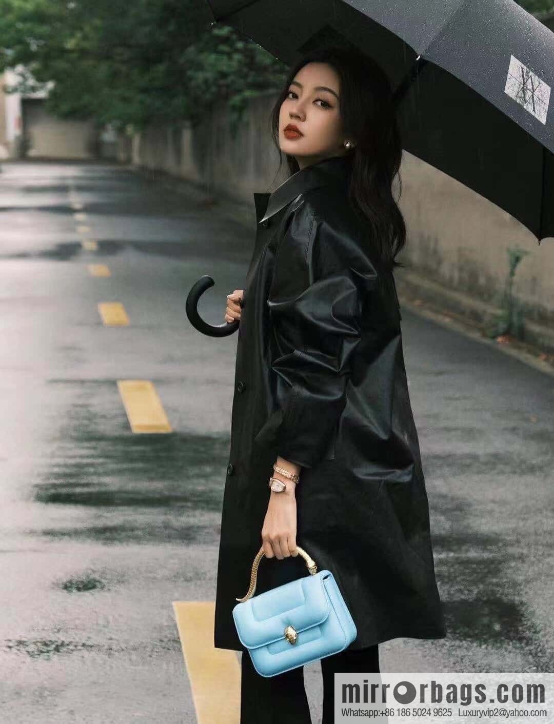 BVLGARI Bulgari small sheepskin snakehead bag Model: 291071