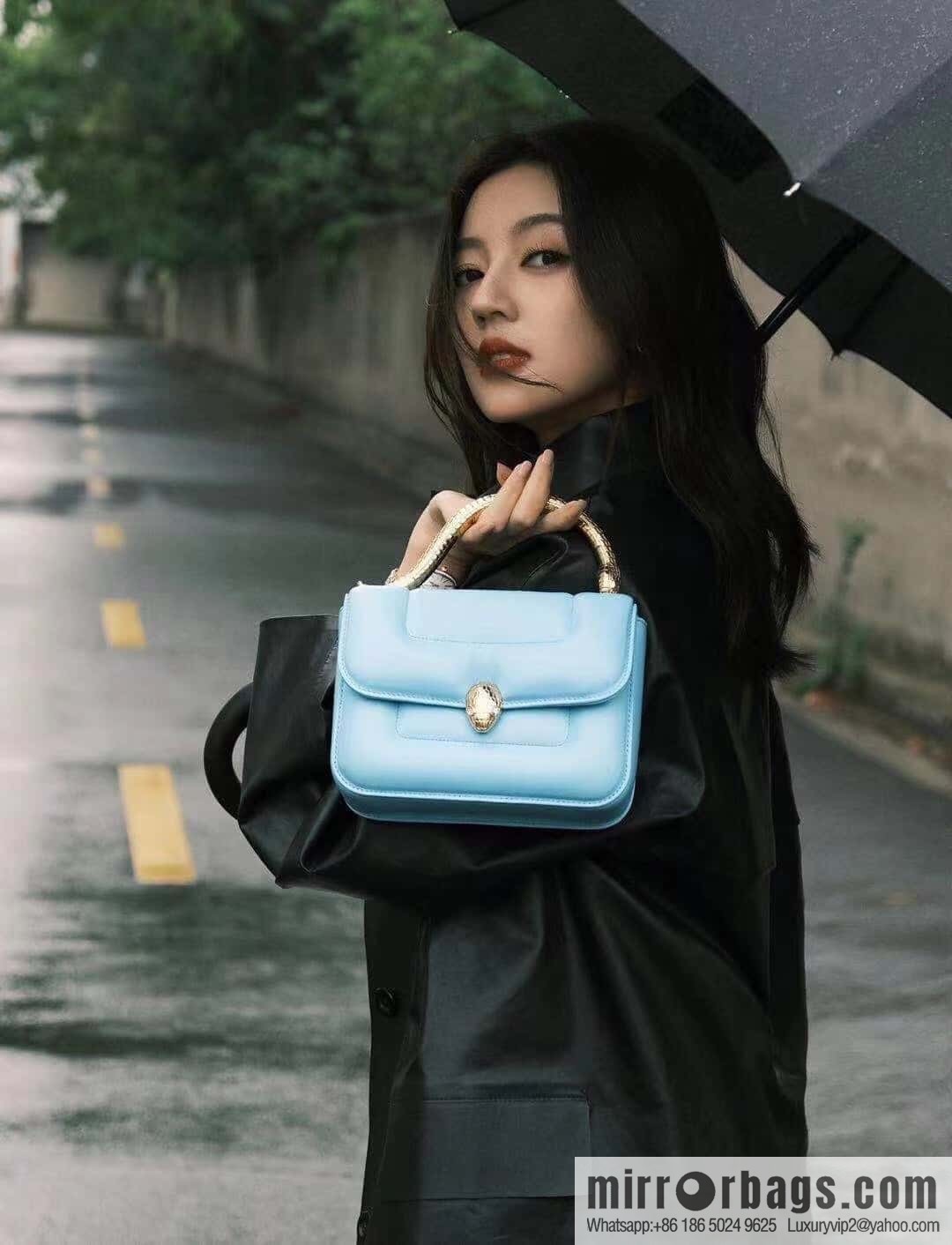 BVLGARI Bulgari small sheepskin snakehead bag Model: 291071