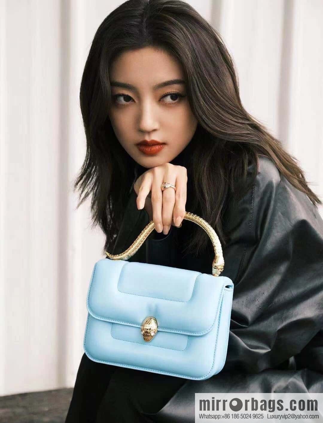 BVLGARI Bulgari small sheepskin snakehead bag Model: 291071
