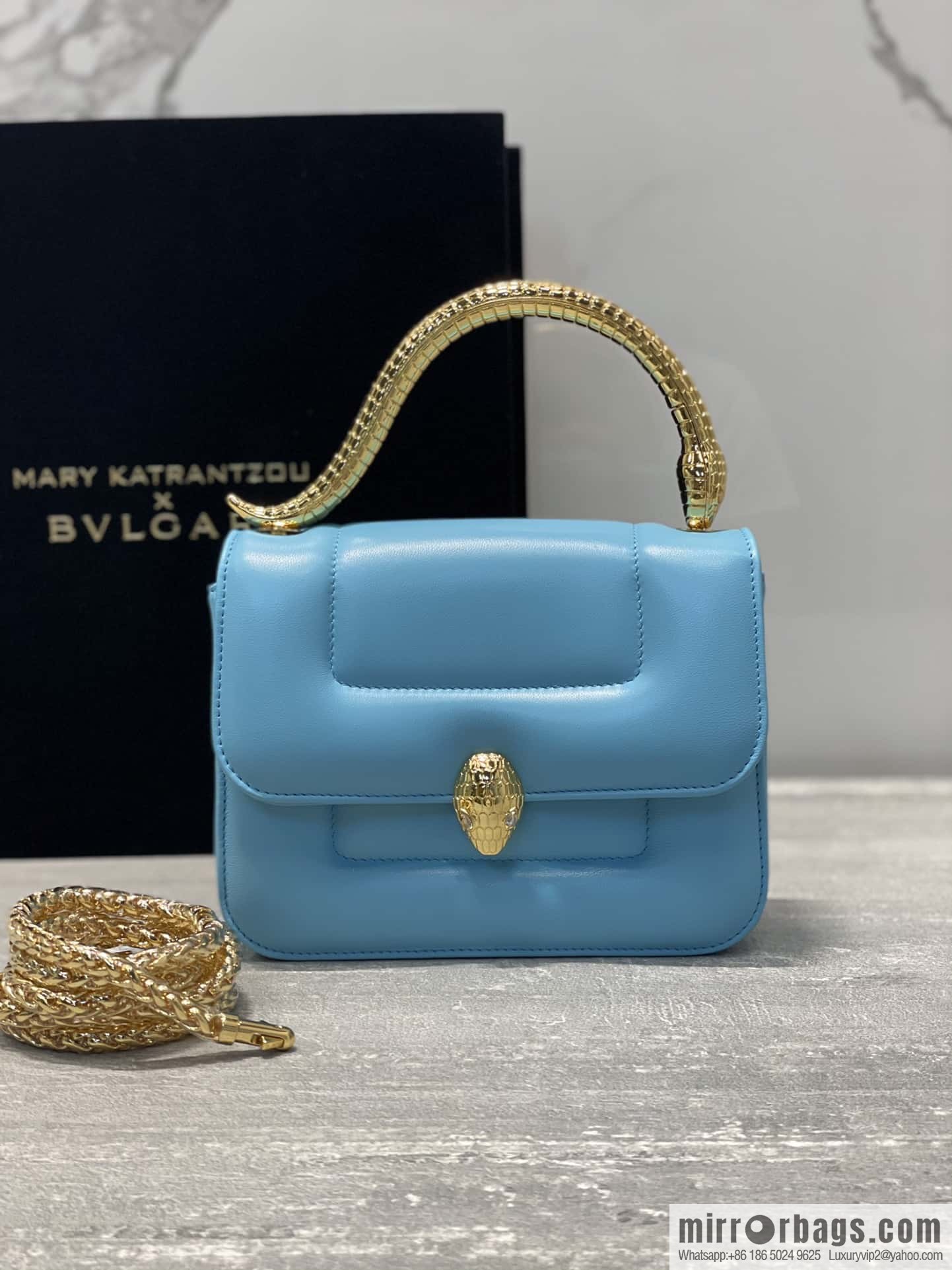 BVLGARI Bulgari small sheepskin snakehead bag Model: 291071
