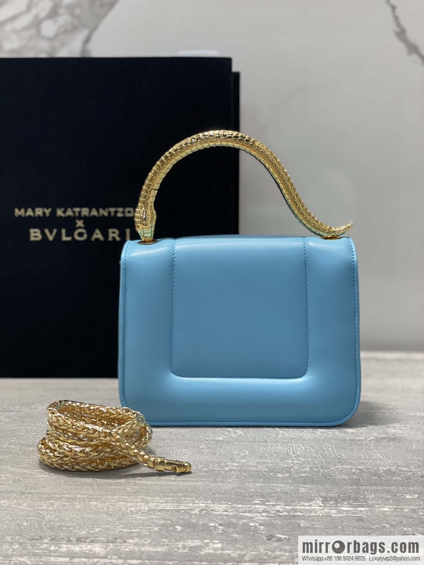 BVLGARI Bulgari small sheepskin snakehead bag Model: 291071