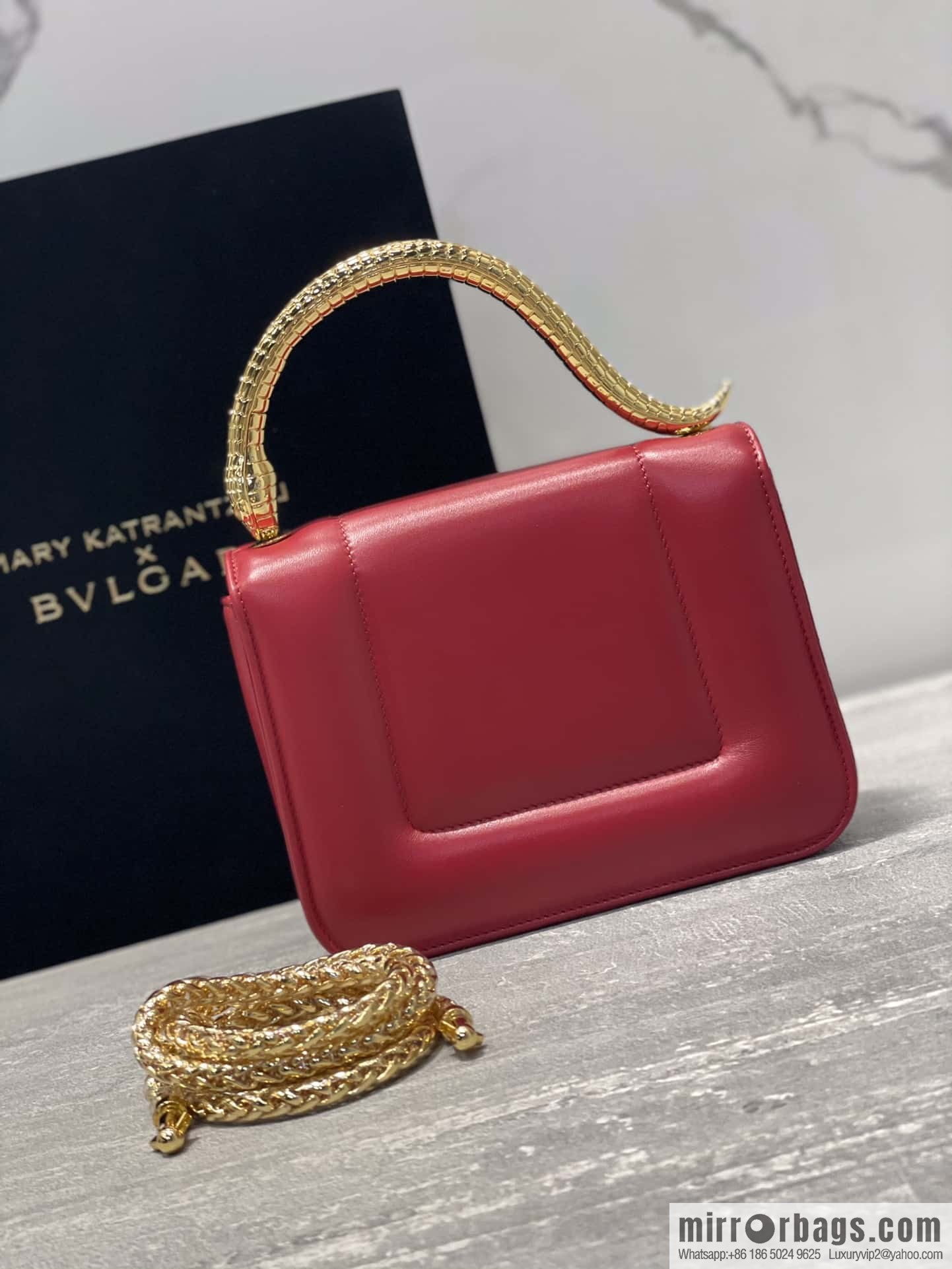 BVLGARI Bulgari small sheepskin snakehead bag Model: 291071