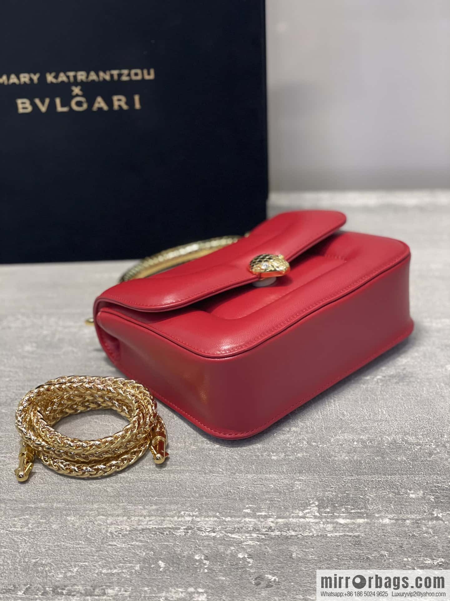 BVLGARI Bulgari small sheepskin snakehead bag Model: 291071