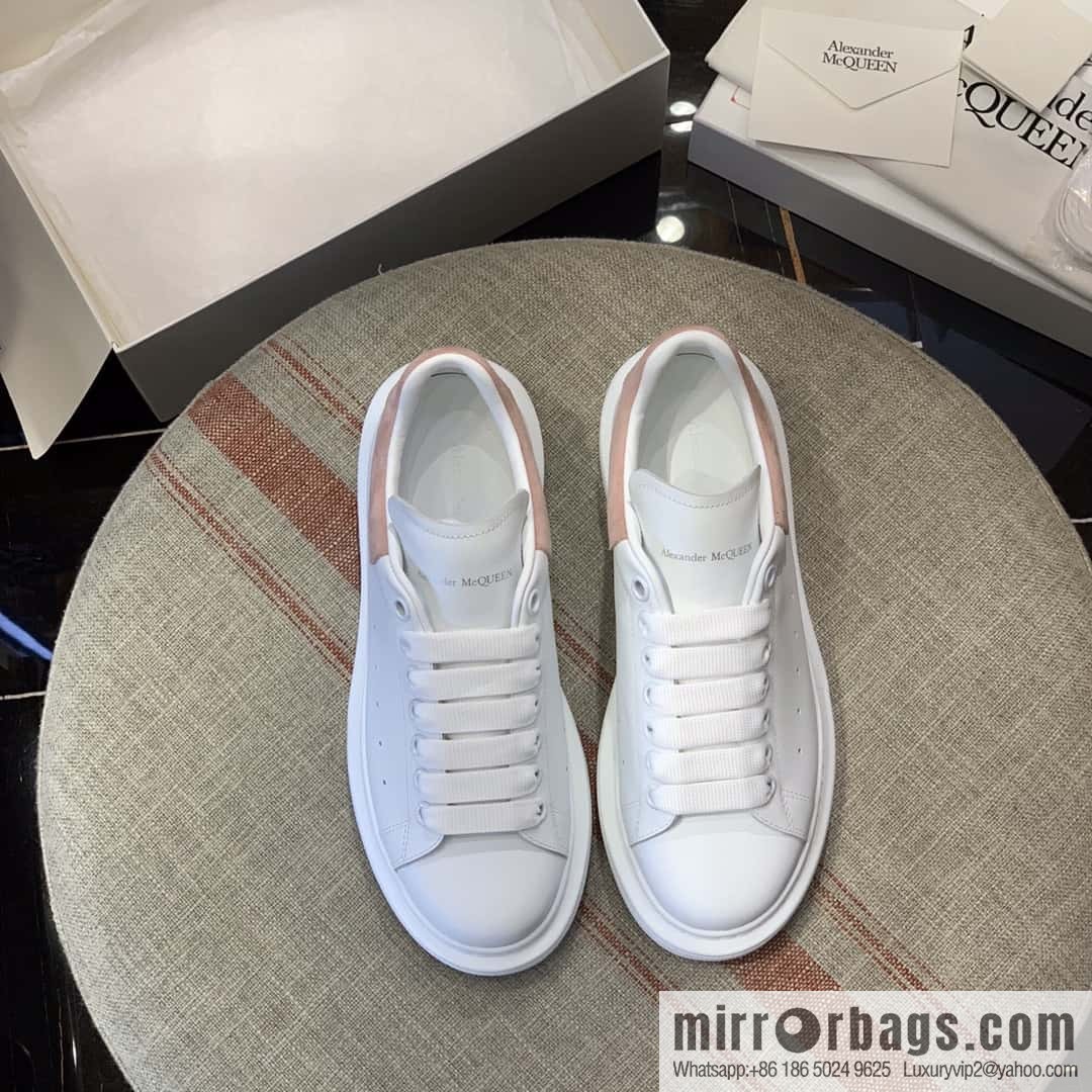 Alexander McQueen, pink fleece tail, women's sneakers