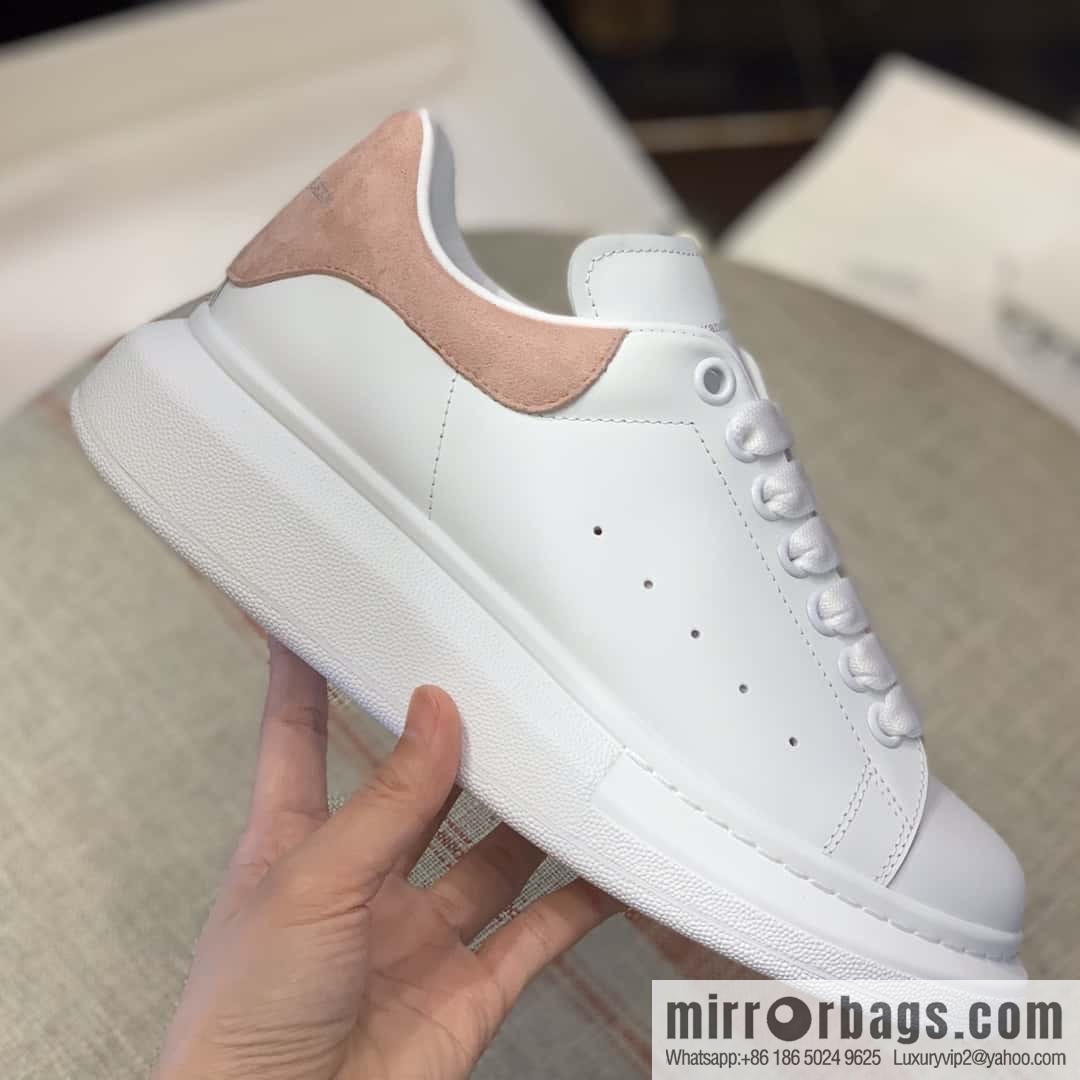 Alexander McQueen, pink fleece tail, women's sneakers