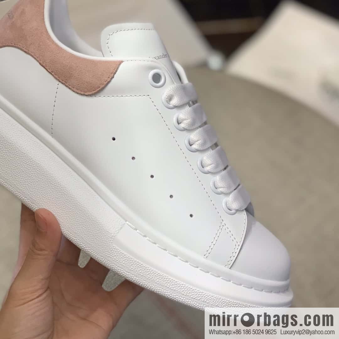 Alexander McQueen, pink fleece tail, women's sneakers