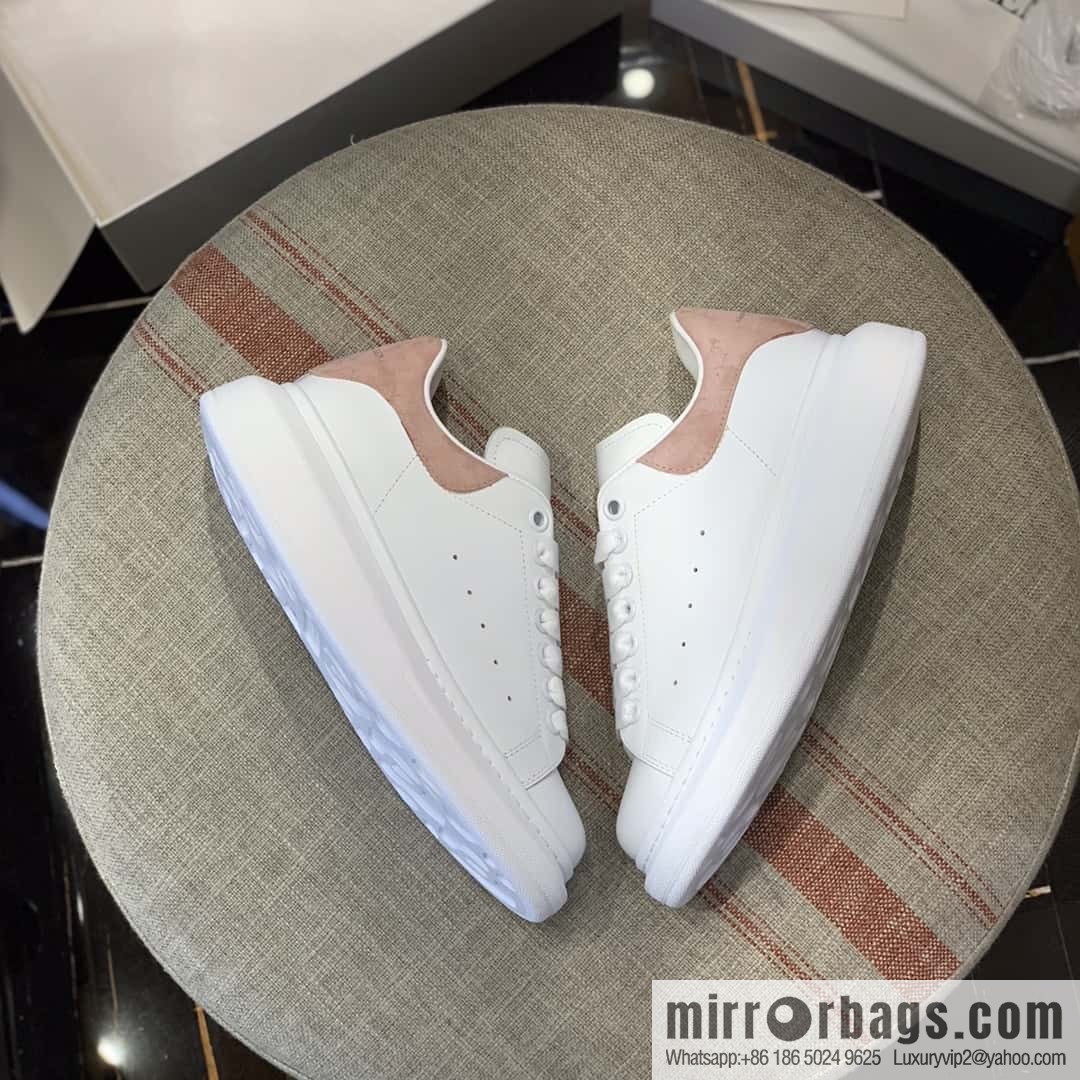 Alexander McQueen, pink fleece tail, women's sneakers