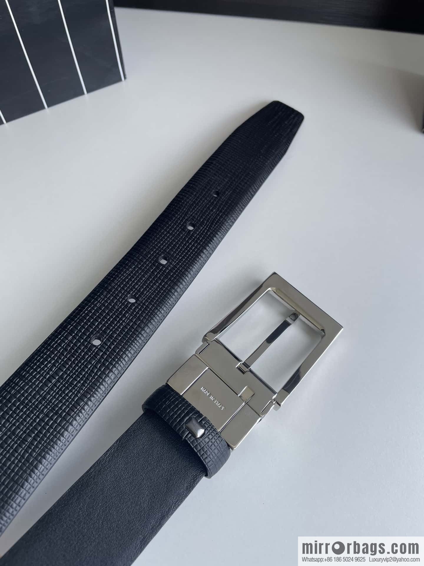 Ermengildo. Zein Zegna men's business leisure rotating pin buckle imported first layer cowhide belt 3.5cm