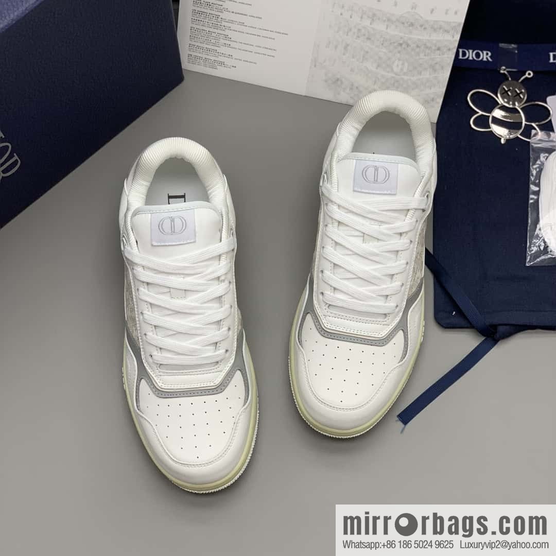 DIOR Beige Oblique Embroidered B27 Low Top Sneakers