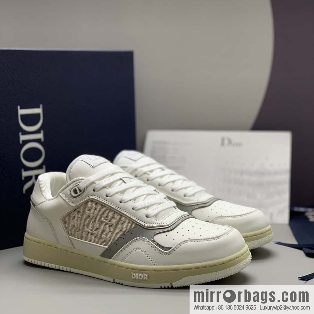 DIOR Beige Oblique Embroidered B27 Low Top Sneakers