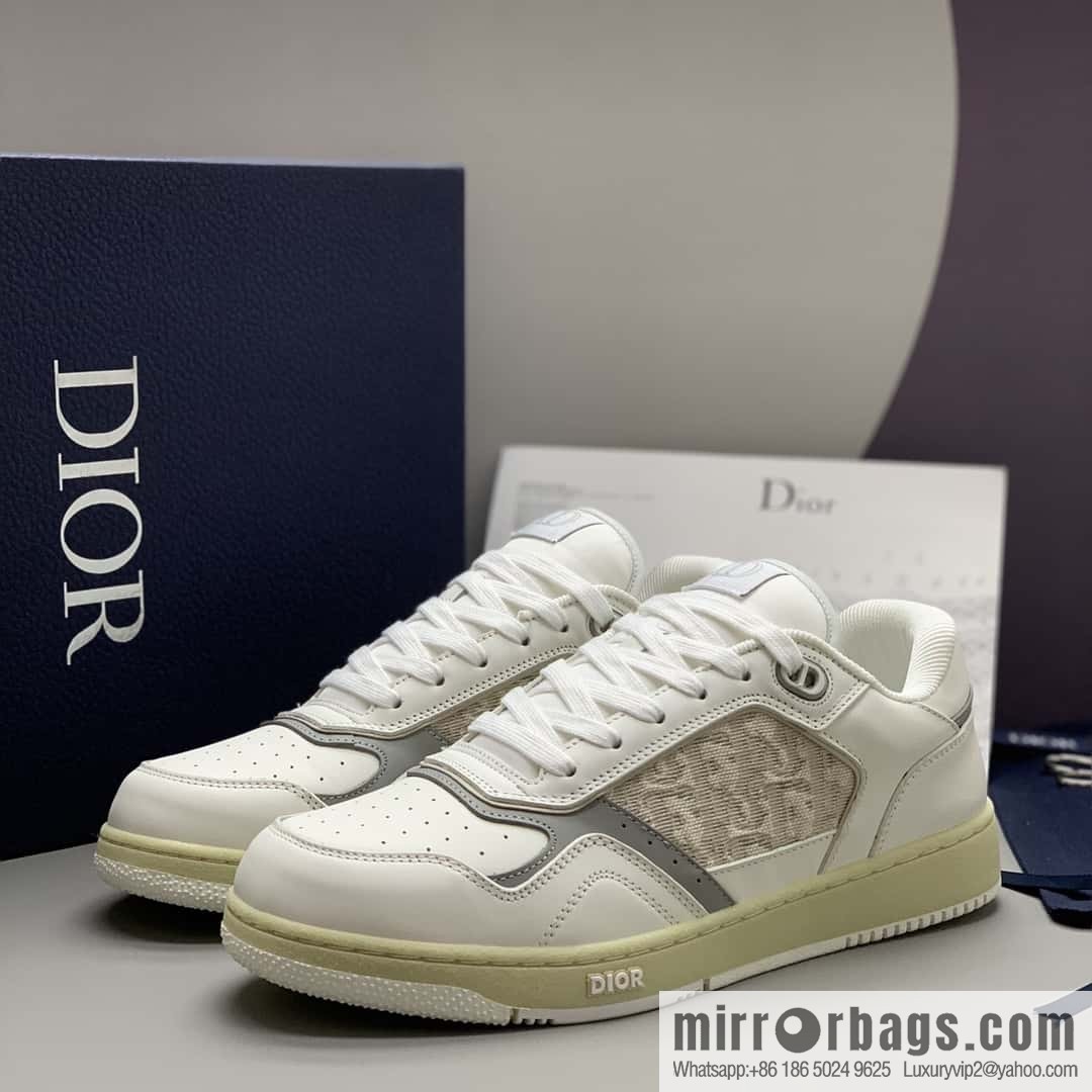 DIOR Beige Oblique Embroidered B27 Low Top Sneakers