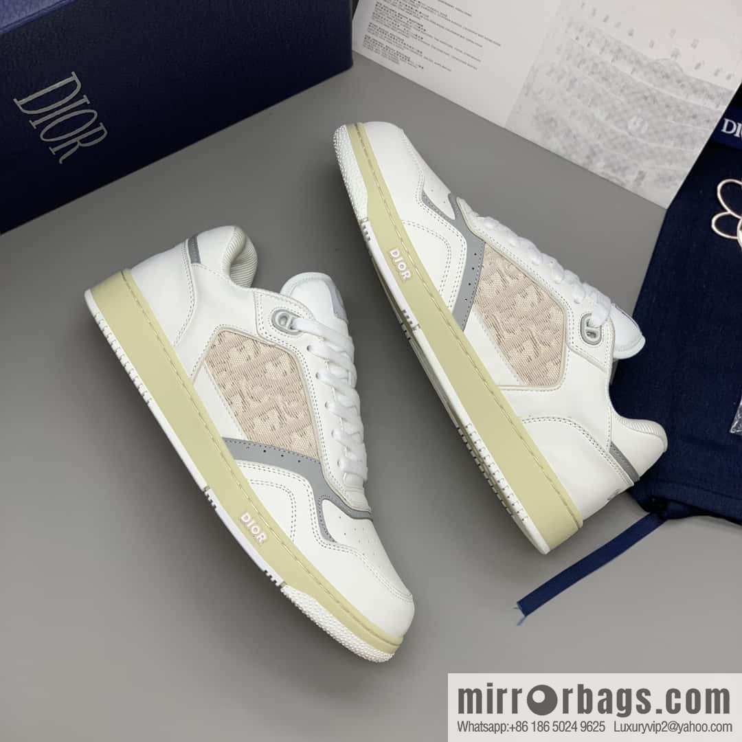 DIOR Beige Oblique Embroidered B27 Low Top Sneakers