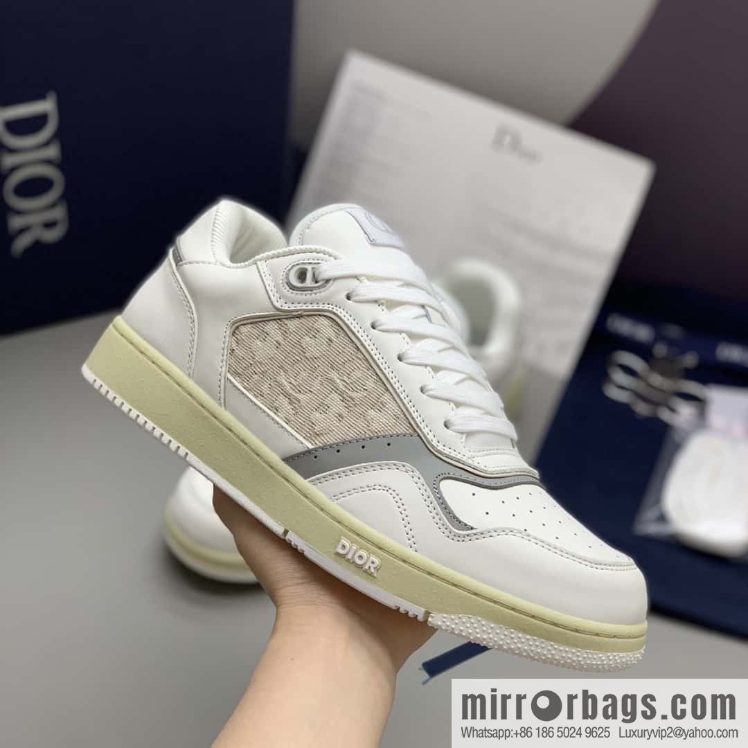 DIOR Beige Oblique Embroidered B27 Low Top Sneakers