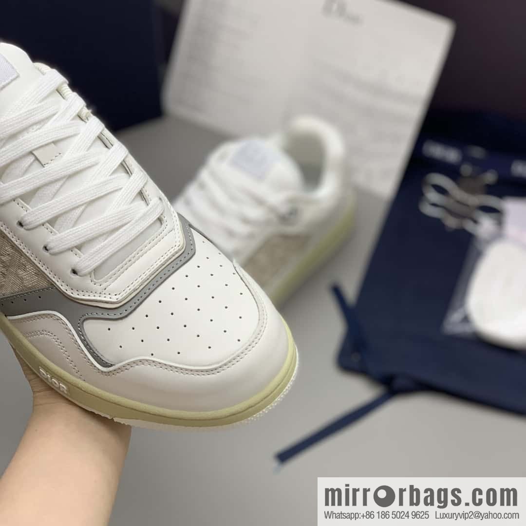 DIOR Beige Oblique Embroidered B27 Low Top Sneakers