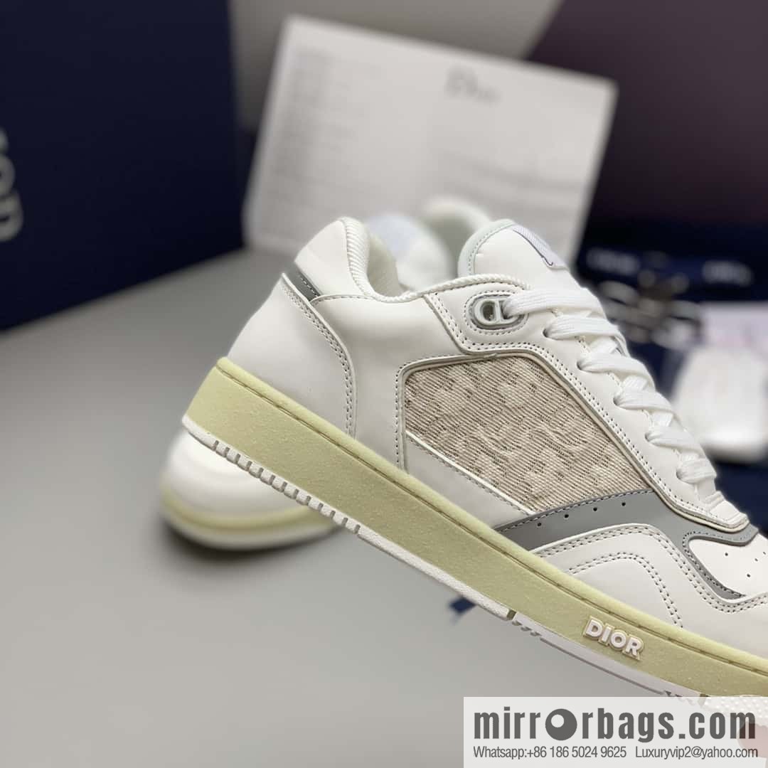 DIOR Beige Oblique Embroidered B27 Low Top Sneakers