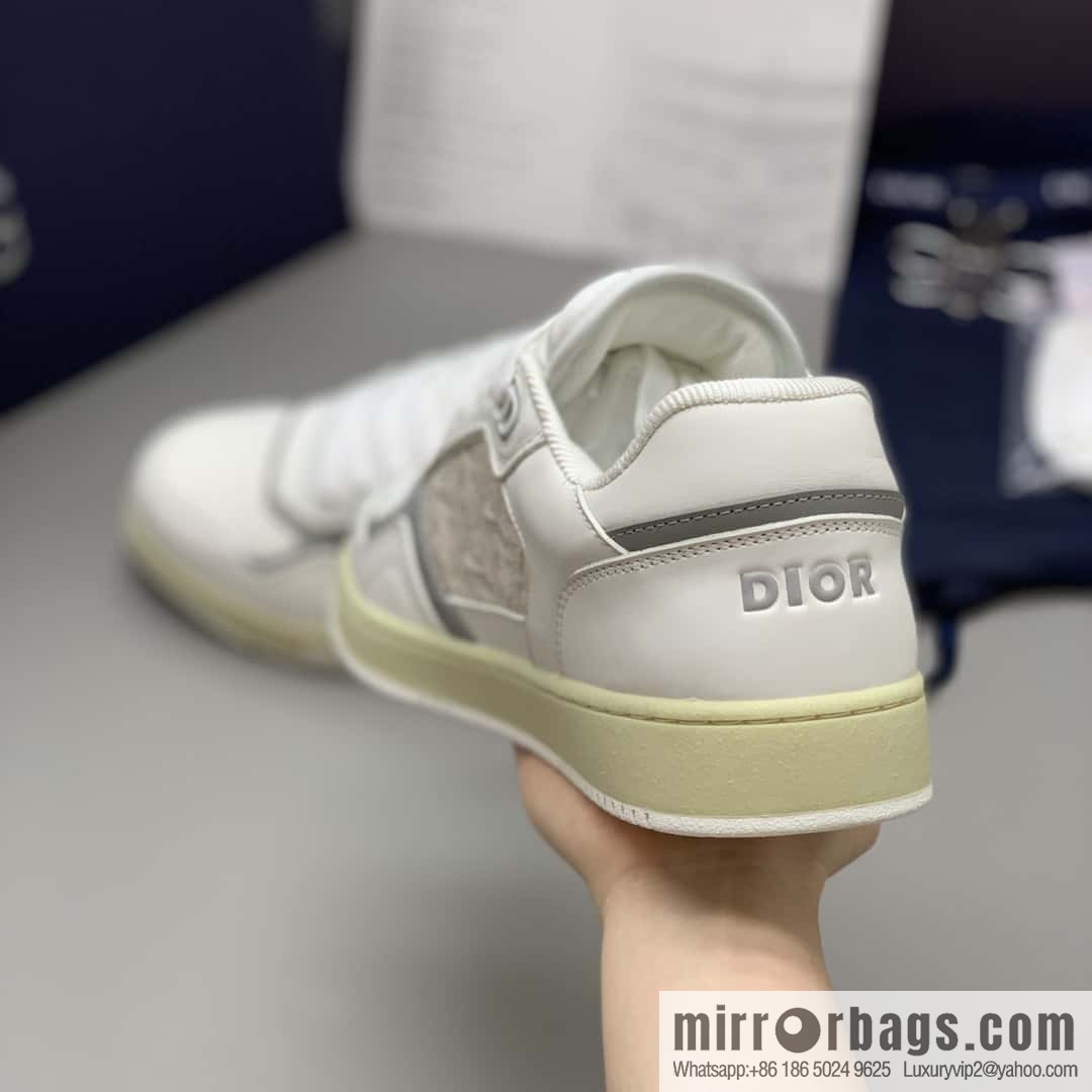 DIOR Beige Oblique Embroidered B27 Low Top Sneakers