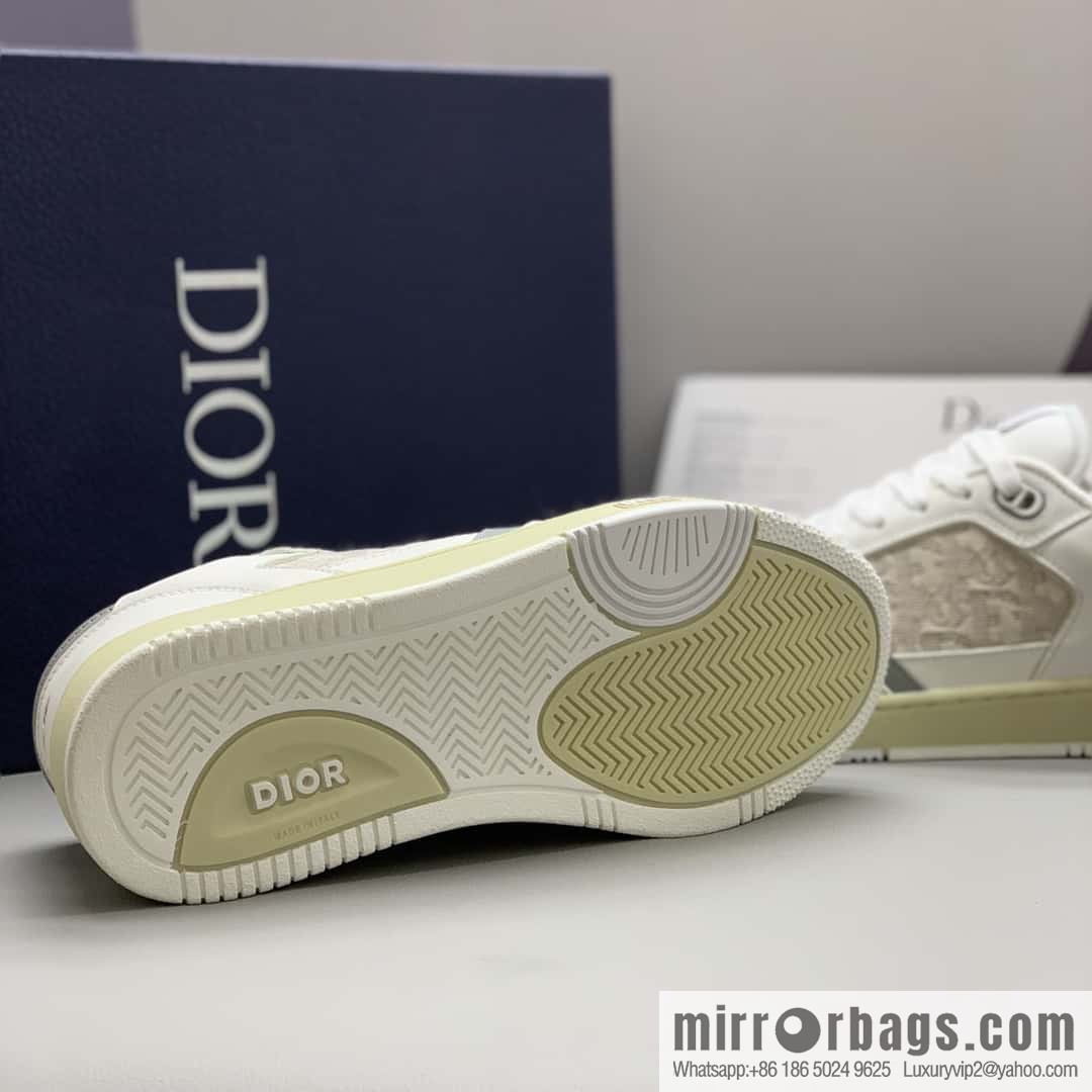 DIOR Beige Oblique Embroidered B27 Low Top Sneakers