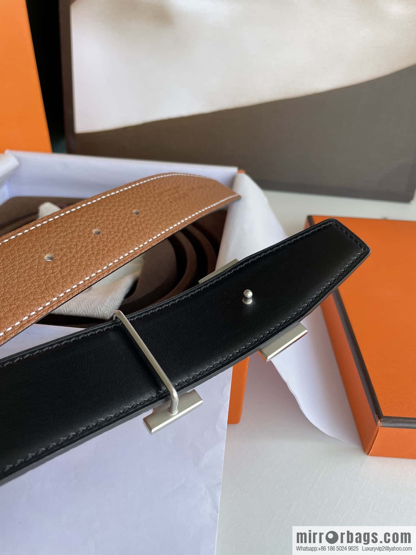 Hermes Hermes H Replica Luxury Handbag Original Leather Lychee Men's 38mm Belt