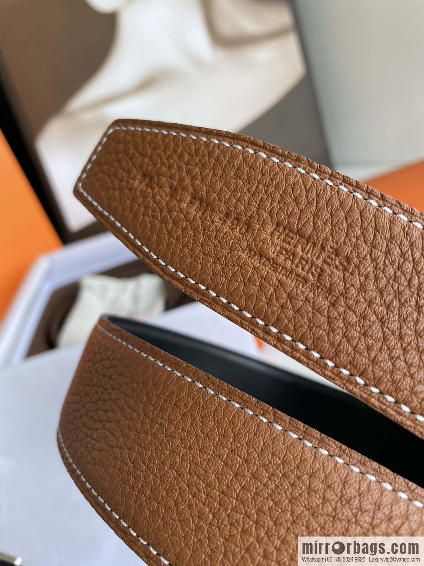 Hermes Hermes H Replica Luxury Handbag Original Leather Lychee Men's 38mm Belt