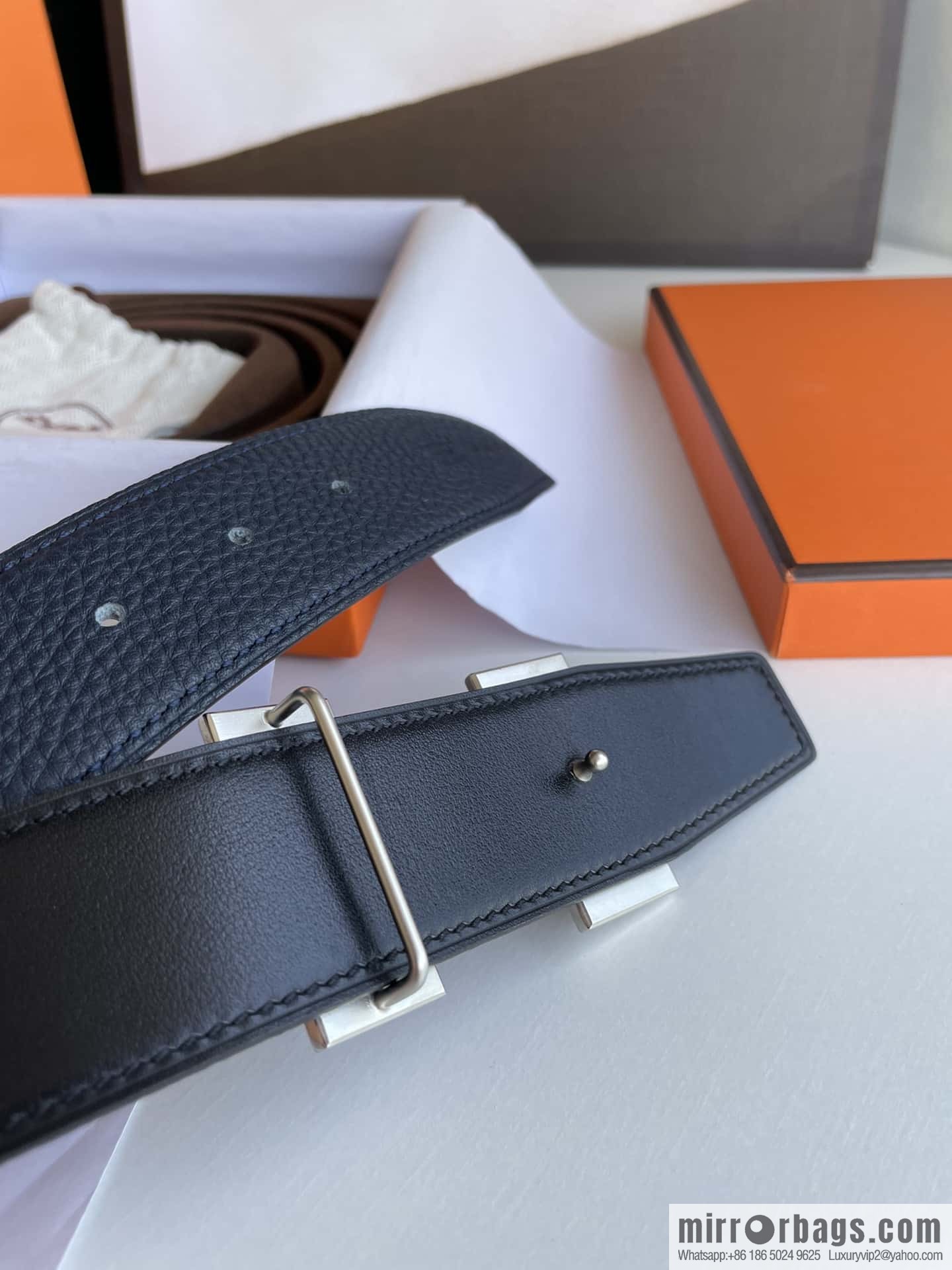 Hermes Hermes H Replica Luxury Handbag Original Leather Lychee Men's 38mm Belt